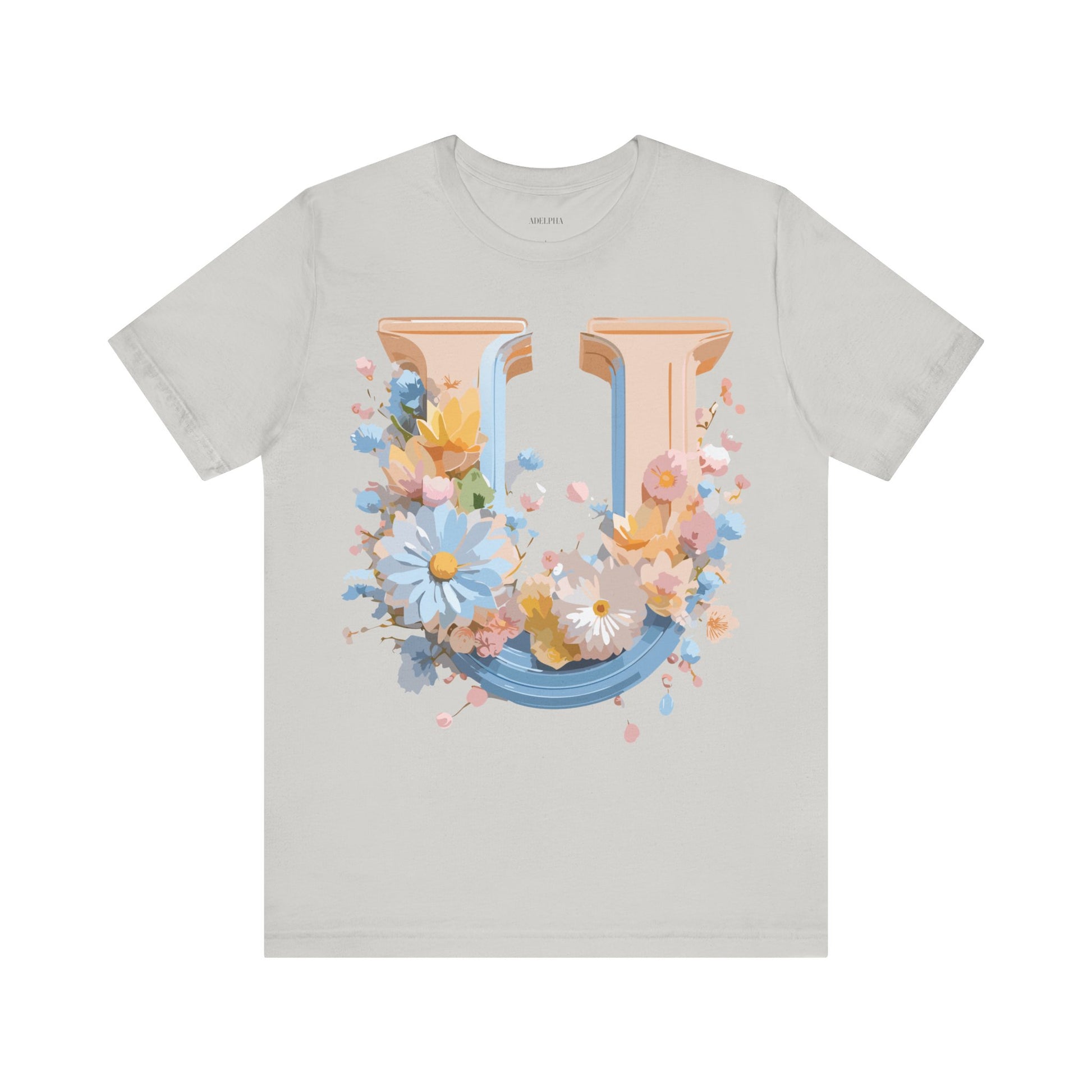 Natural Cotton Tee Shirt - Letters Collection - U Printify