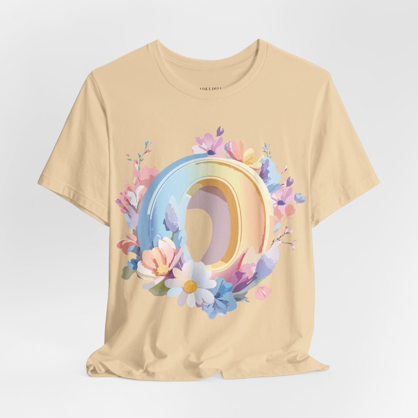 Natural Cotton Tee Shirt - Letters Collection - O Printify