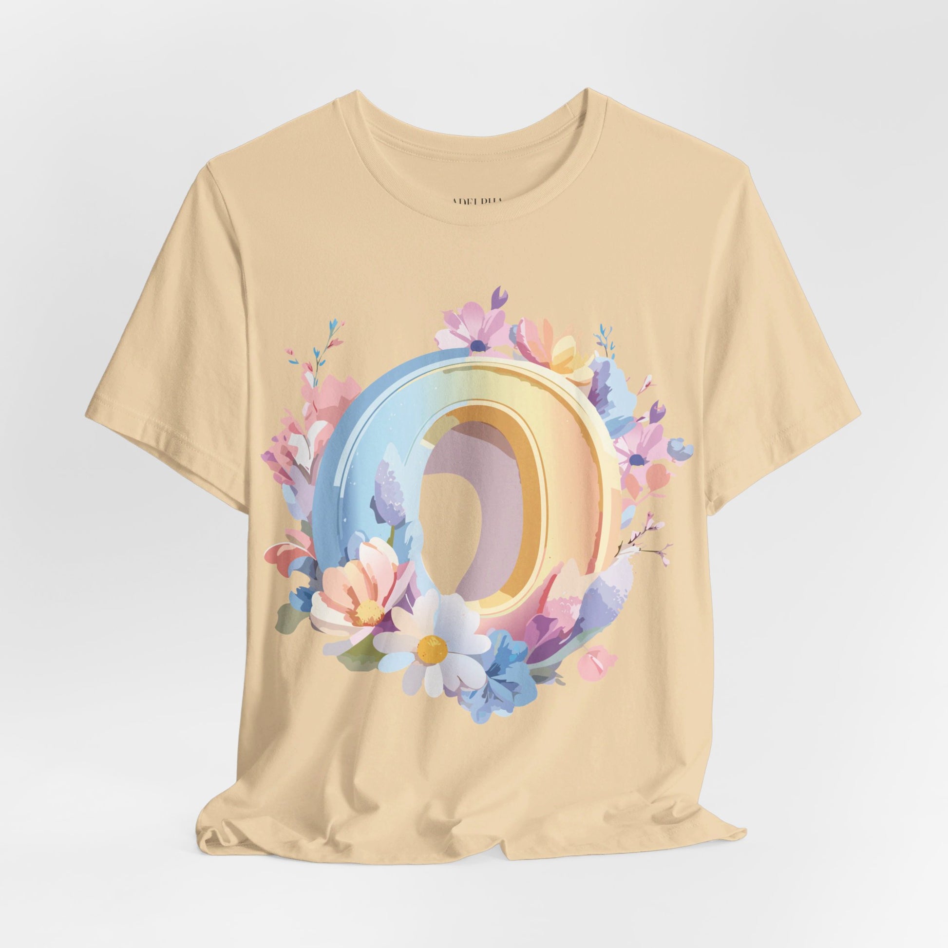 Natural Cotton Tee Shirt - Letters Collection - O Printify