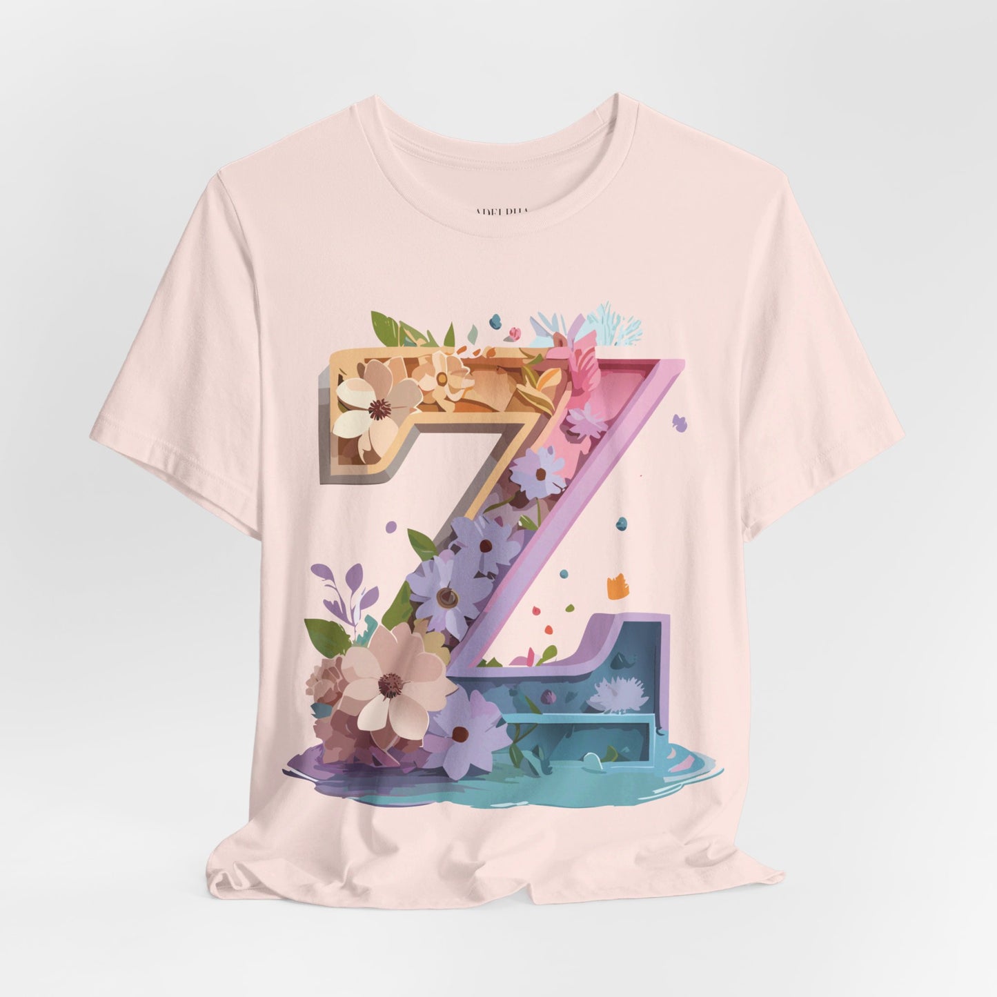 Natural Cotton Tee Shirt - Letters Collection - Z Printify
