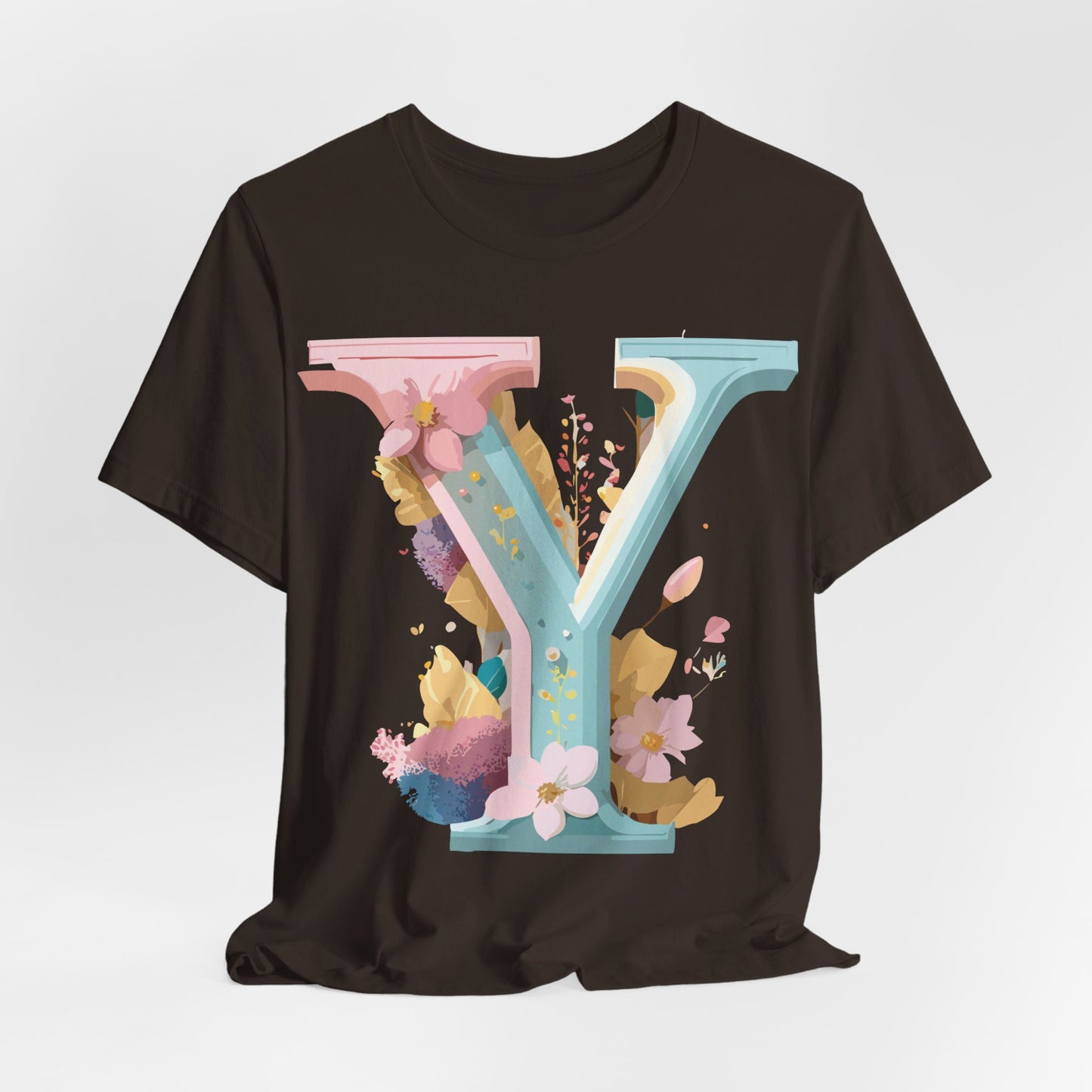 Natural Cotton Tee Shirt - Letters Collection - Y Printify