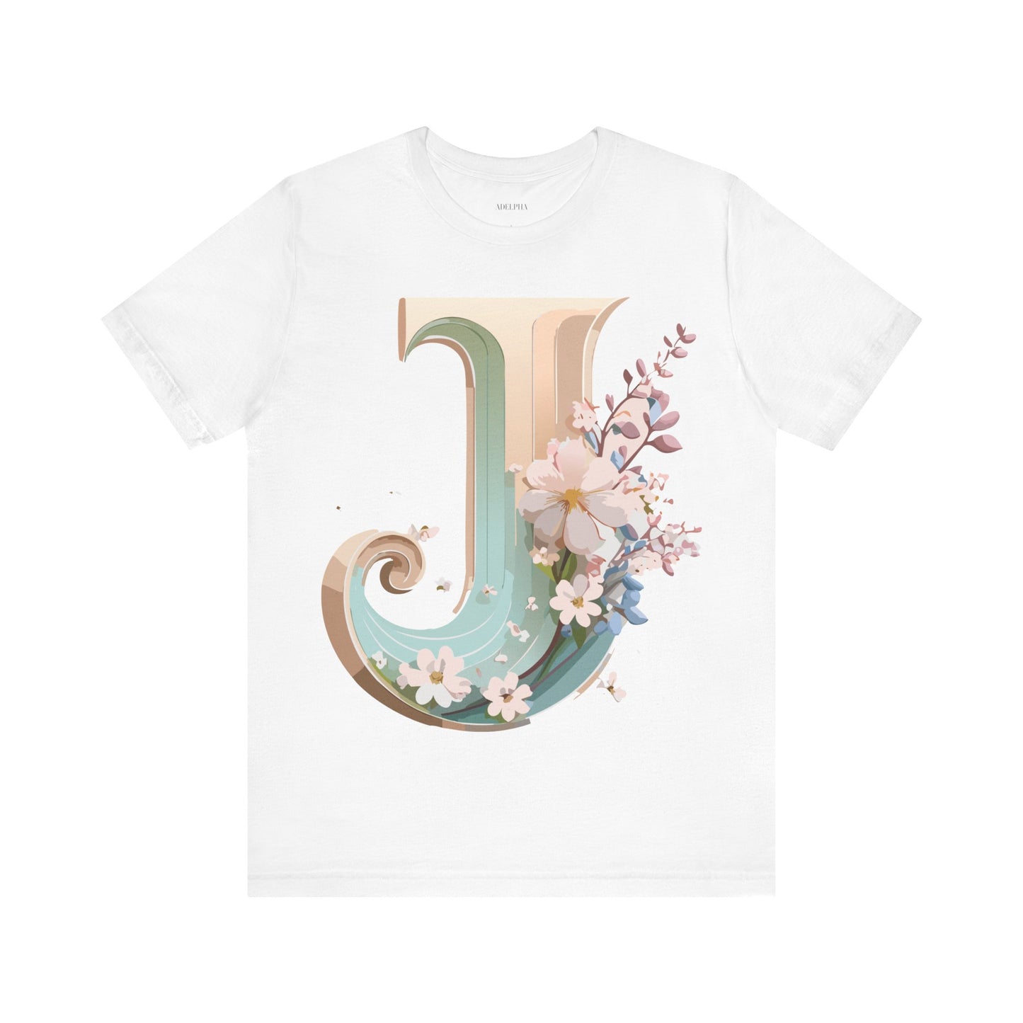 Natural Cotton Tee Shirt - Letters Collection - J Printify