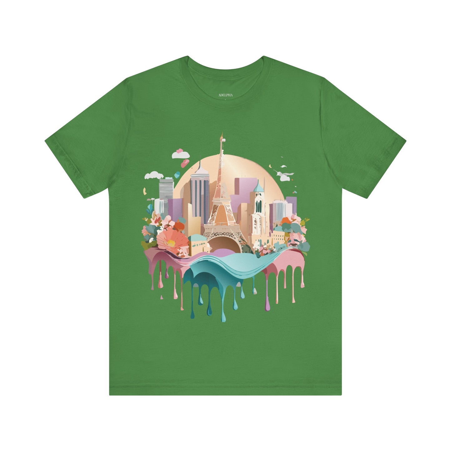 Natural Cotton Tee Shirt - Beautiful Places Collection - Paris Printify