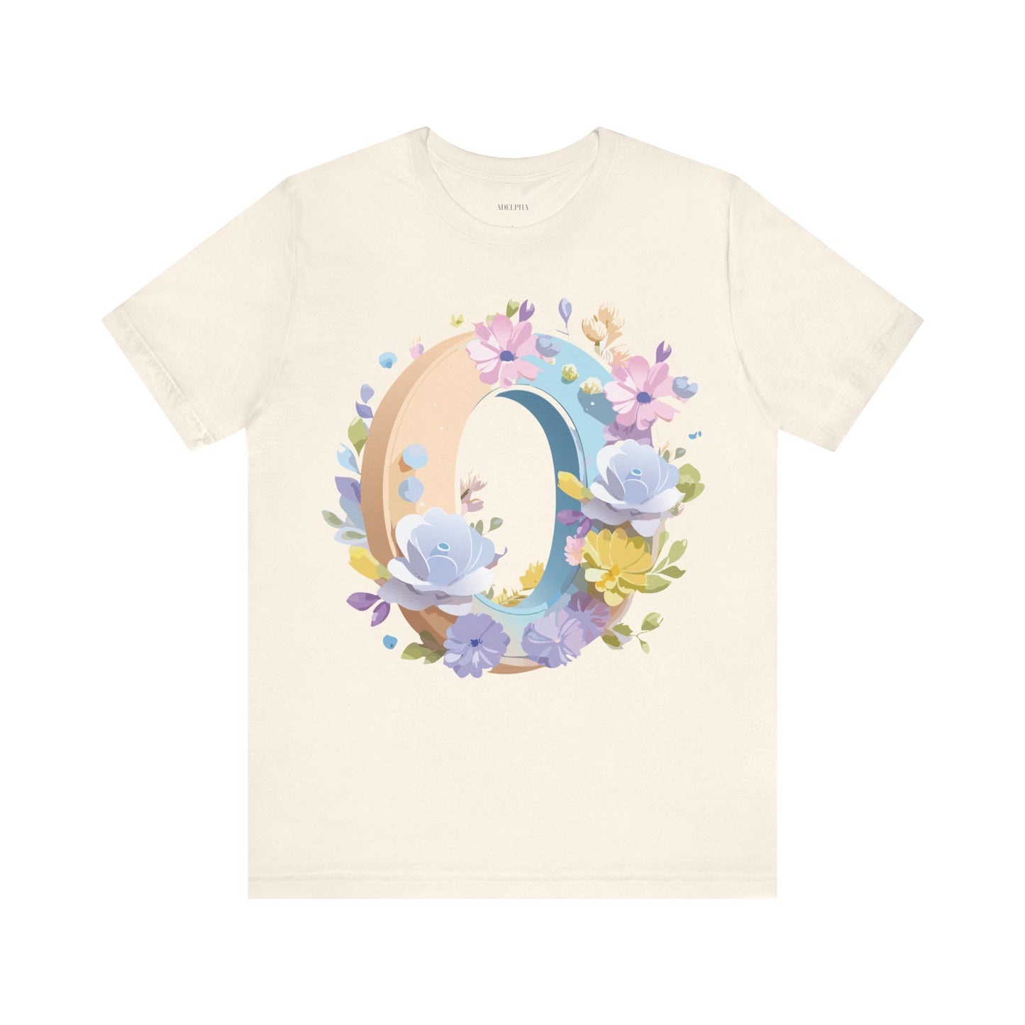 Natural Cotton Tee Shirt - Letters Collection - O Printify
