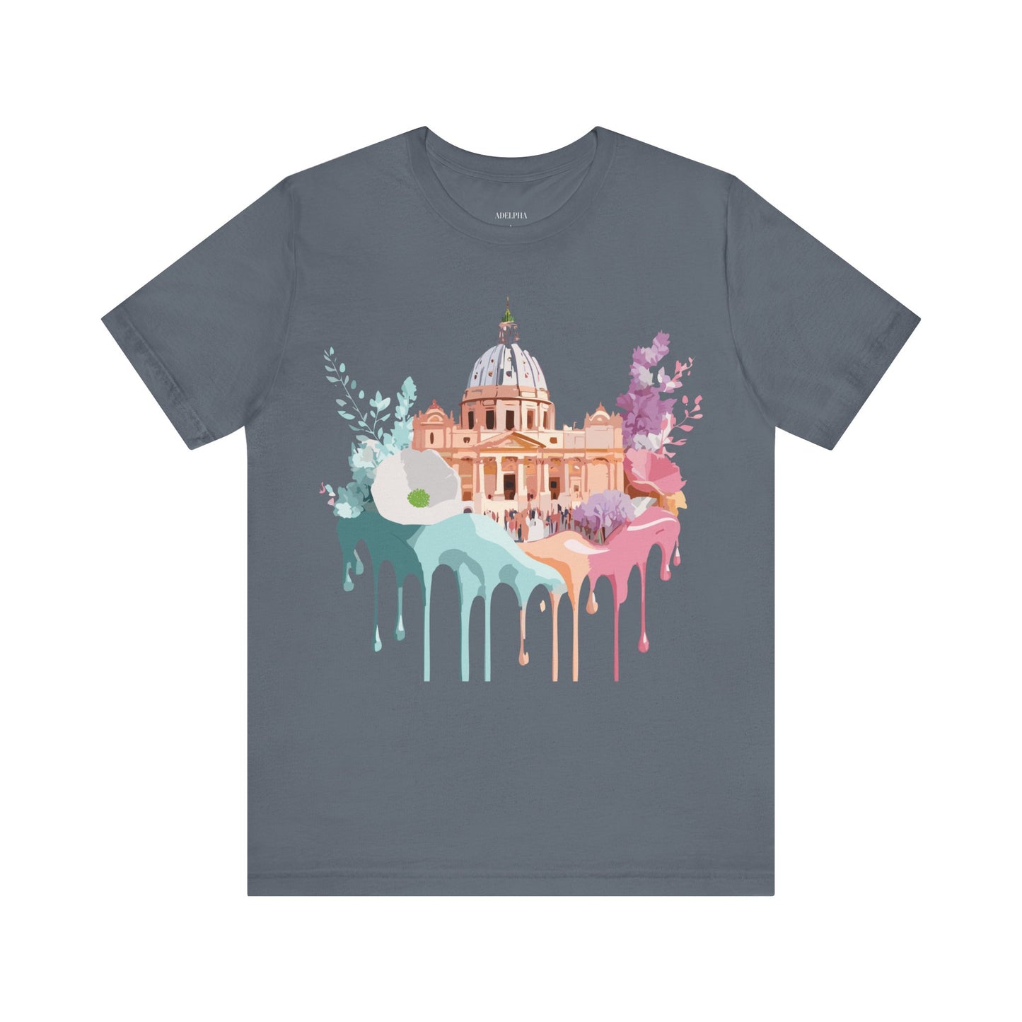 Natural Cotton Tee Shirt - Beautiful Places Collection - Rome Printify