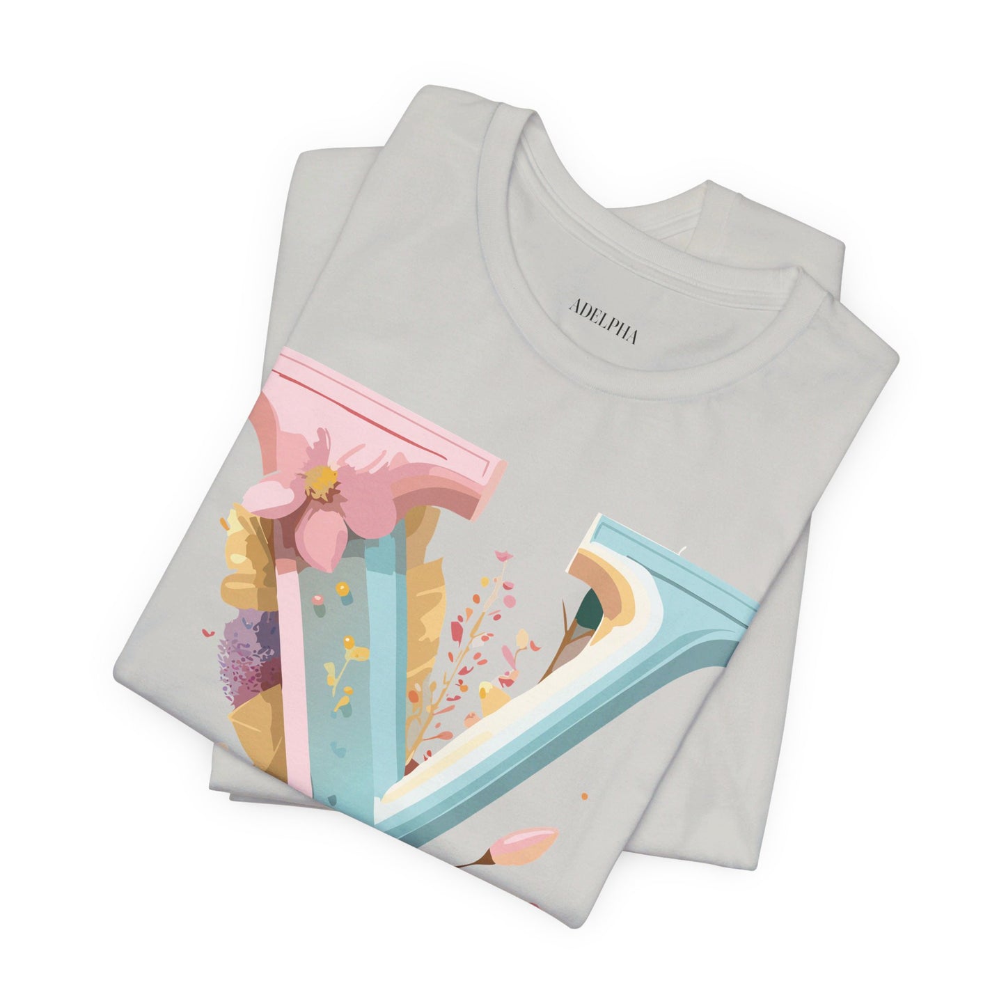 Natural Cotton Tee Shirt - Letters Collection - Y Printify