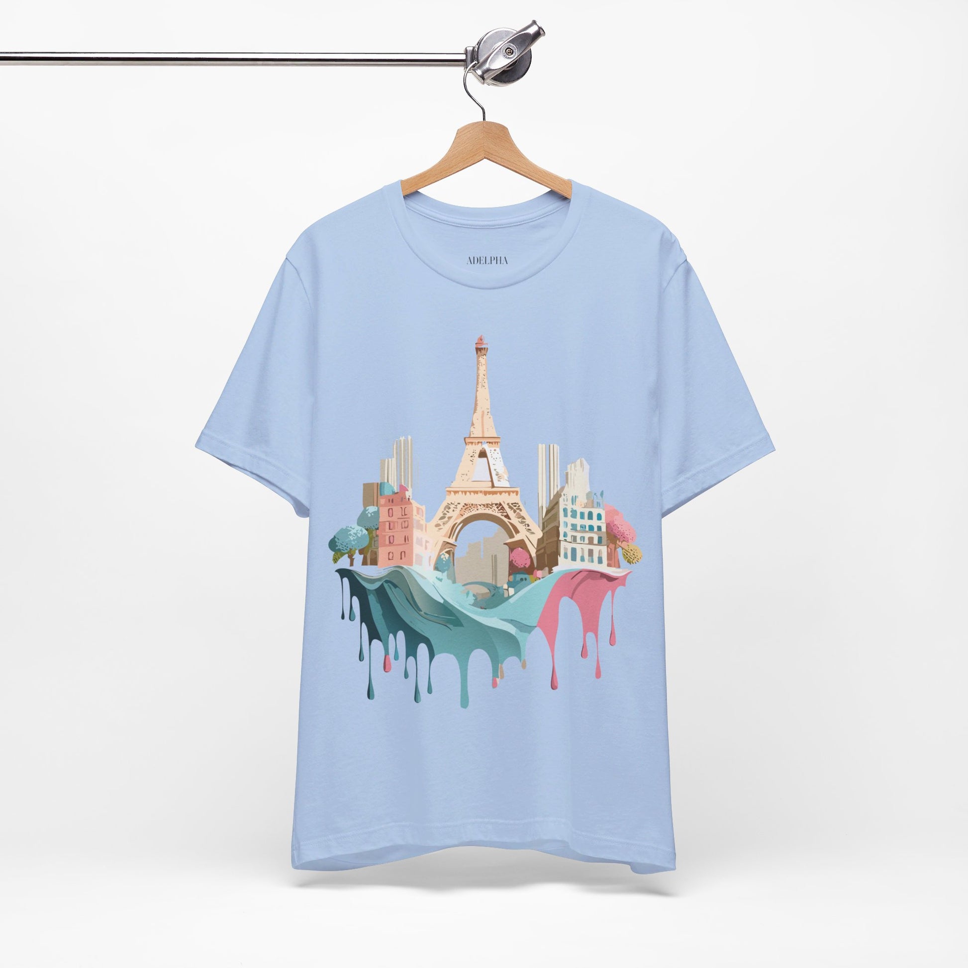 Natural Cotton Tee Shirt - Beautiful Places Collection - Paris Printify