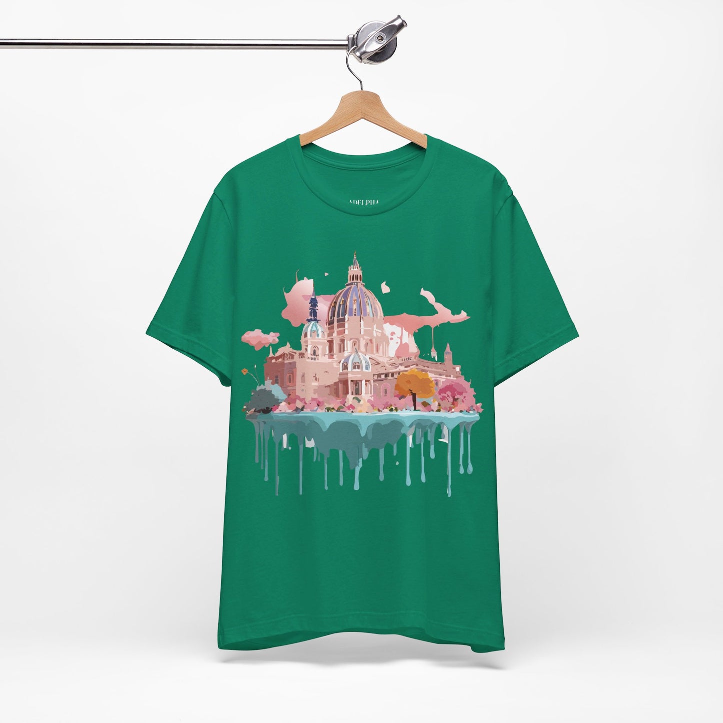 Natural Cotton Tee Shirt - Beautiful Places Collection - Vienna Printify
