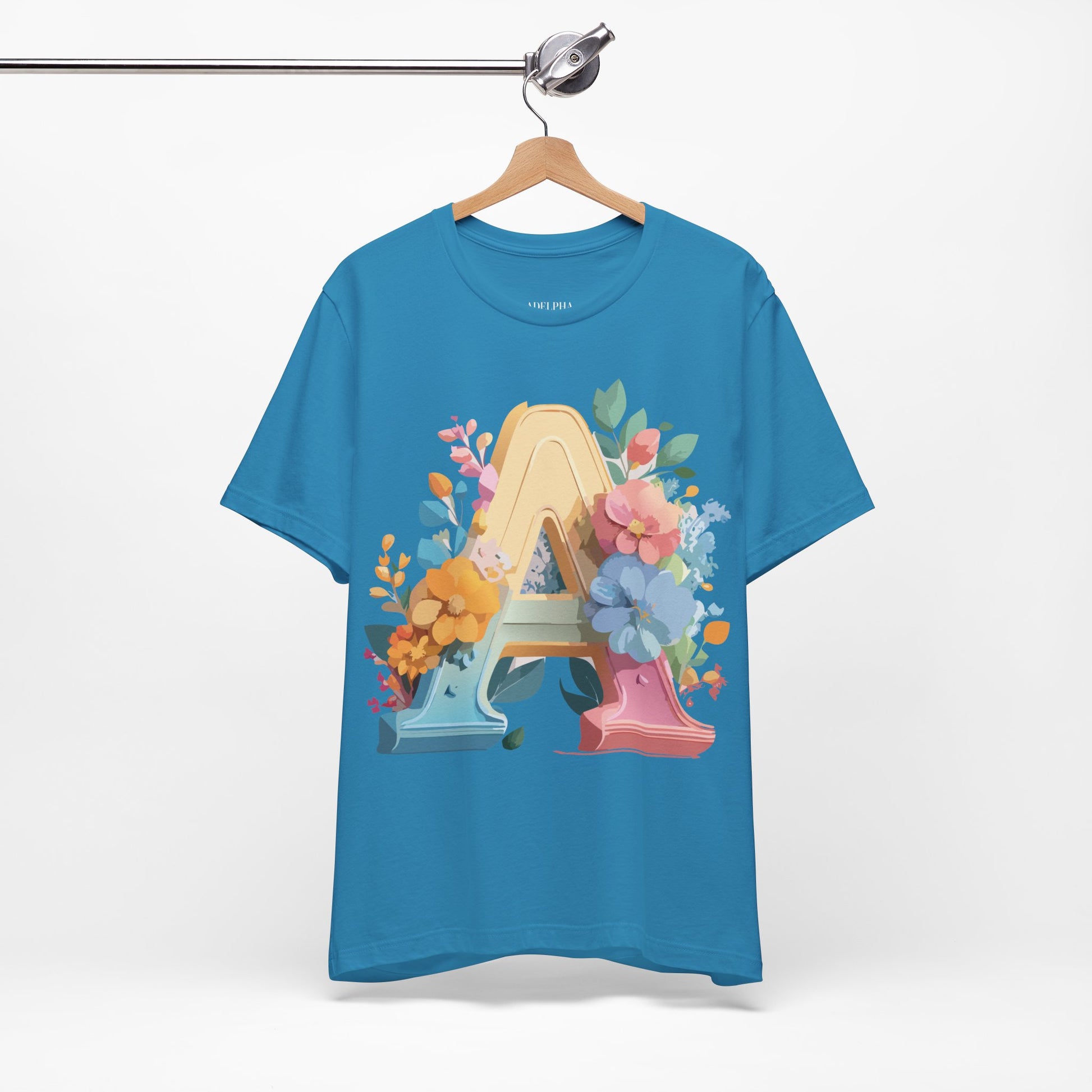 Natural Cotton Tee Shirt - Letters Collection - A Printify