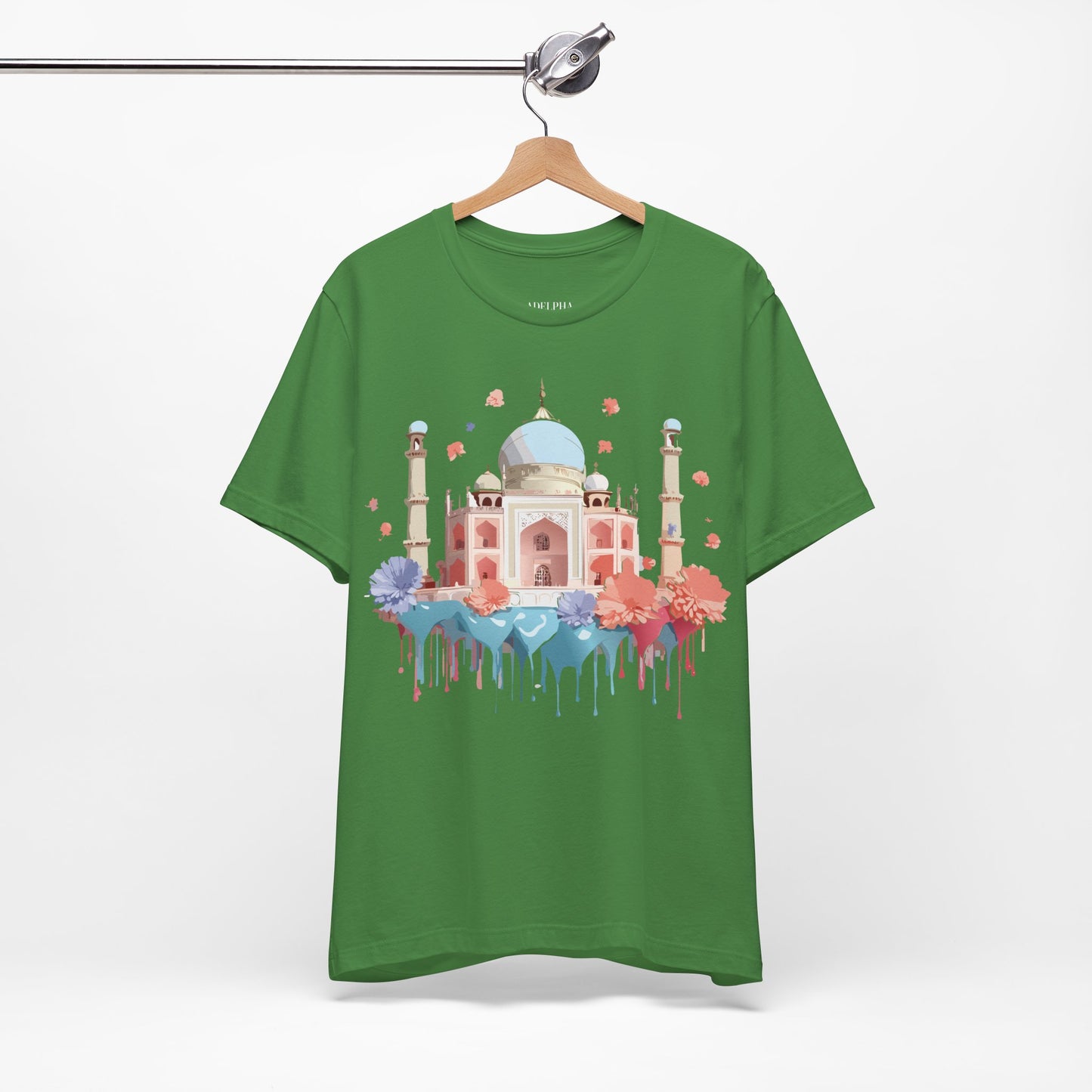 Natural Cotton Tee Shirt - Taj Mahal, India Printify