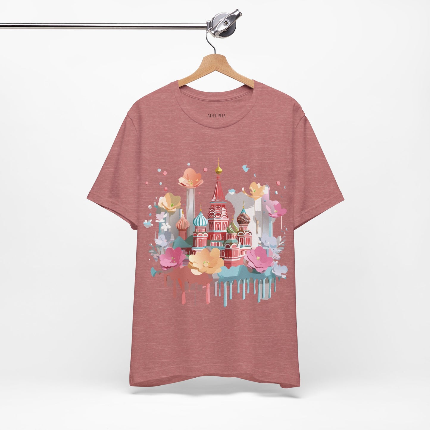 Natural Cotton Tee Shirt - Beautiful Places Collection - Moscow Printify