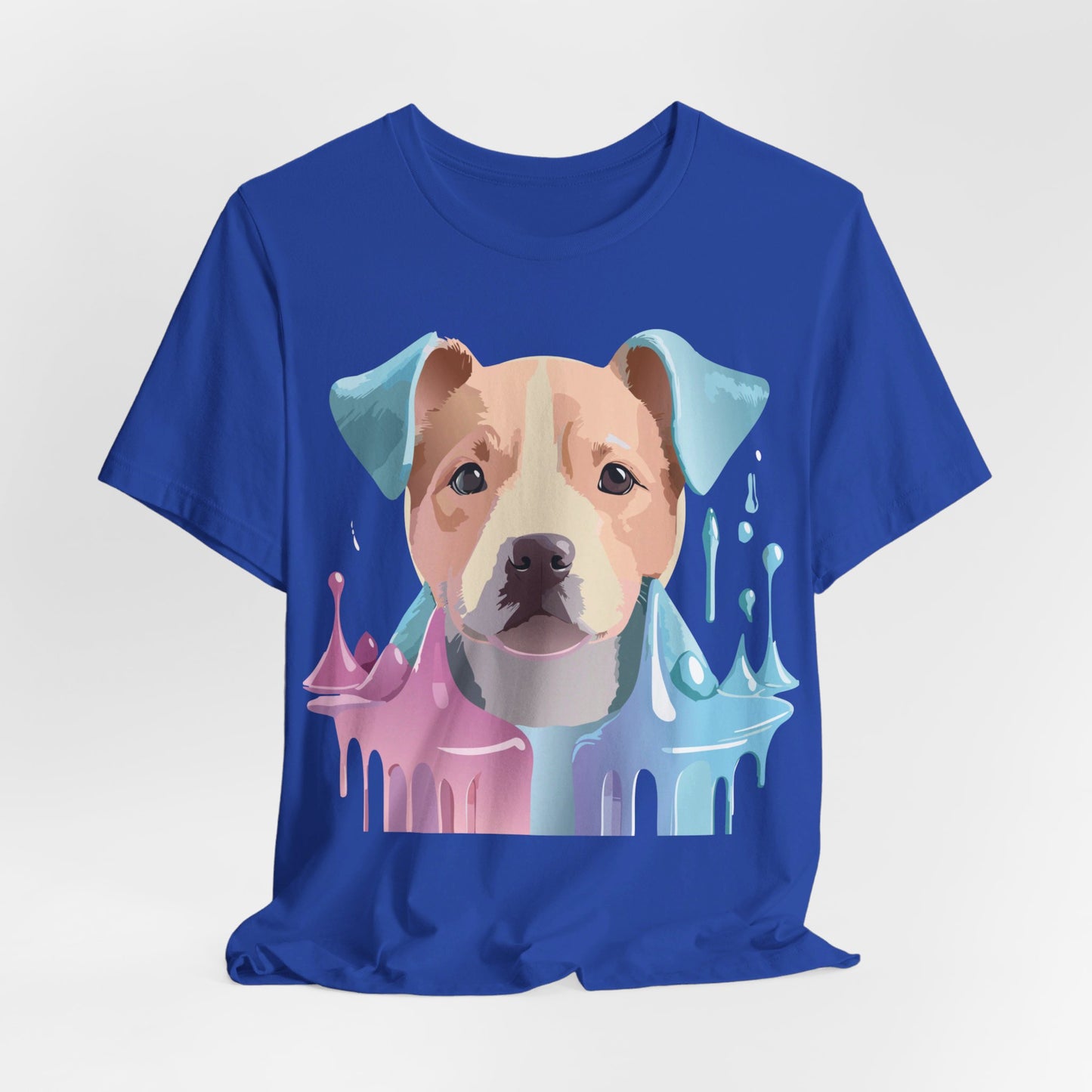 Natural Cotton Tee Shirt with Dog Printify