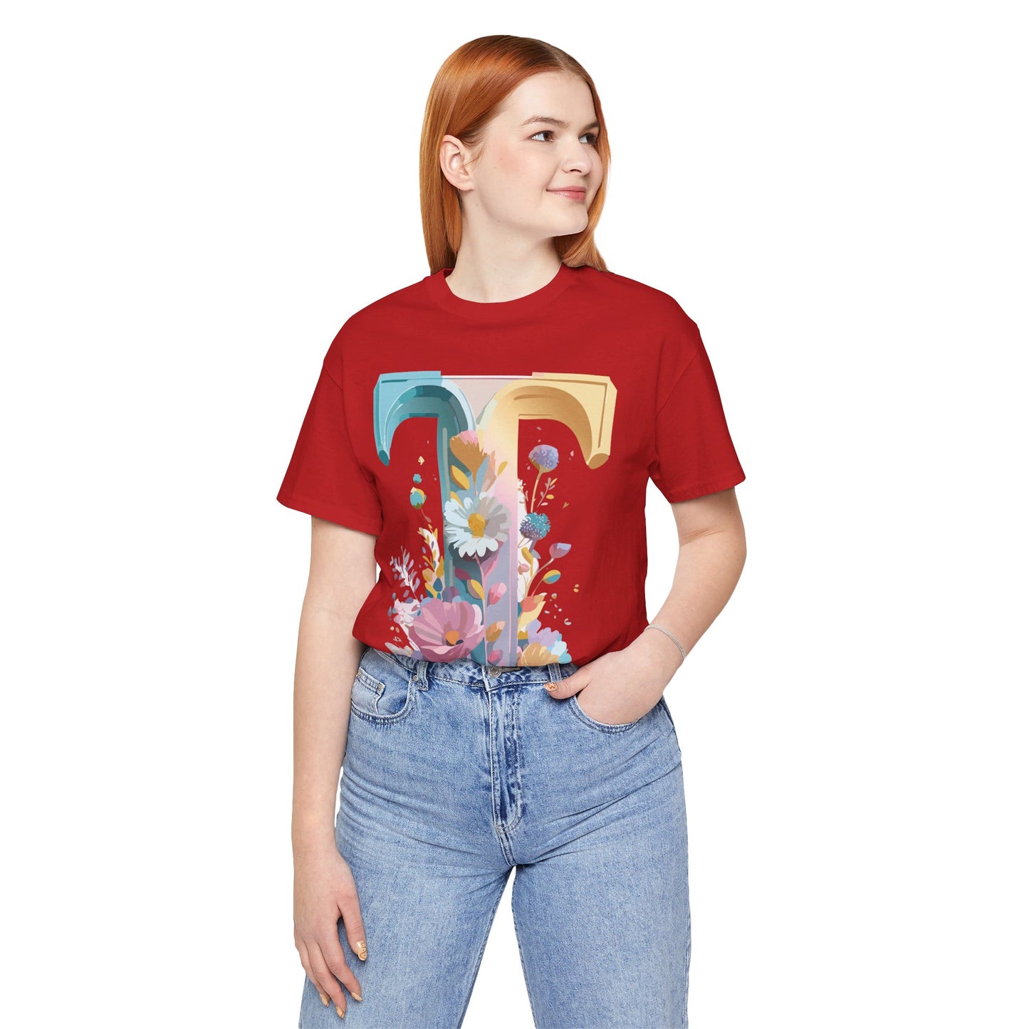 Natural Cotton Tee Shirt - Letters Collection - T Printify