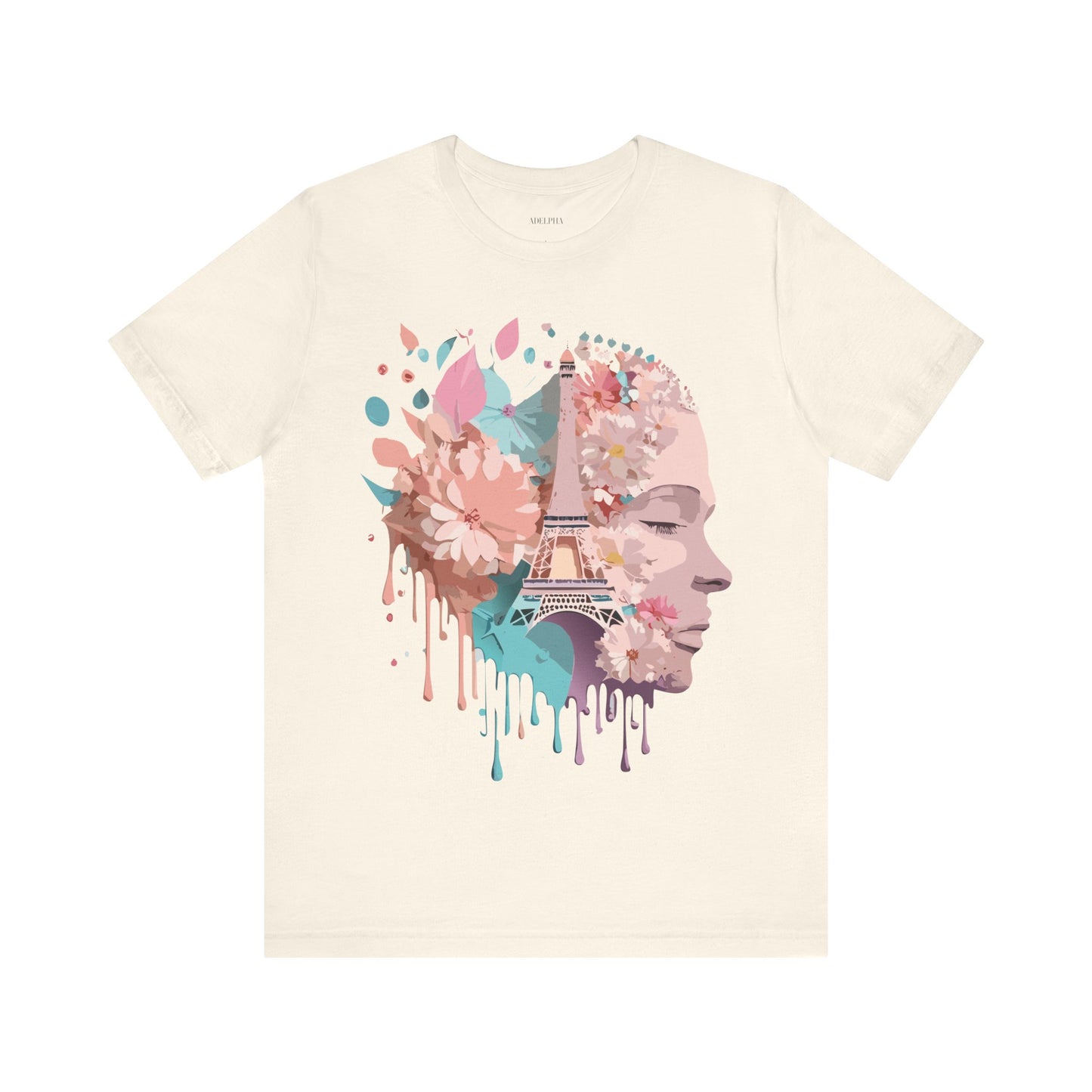 Natural Cotton Tee Shirt - Beautiful Places Collection - Paris Printify
