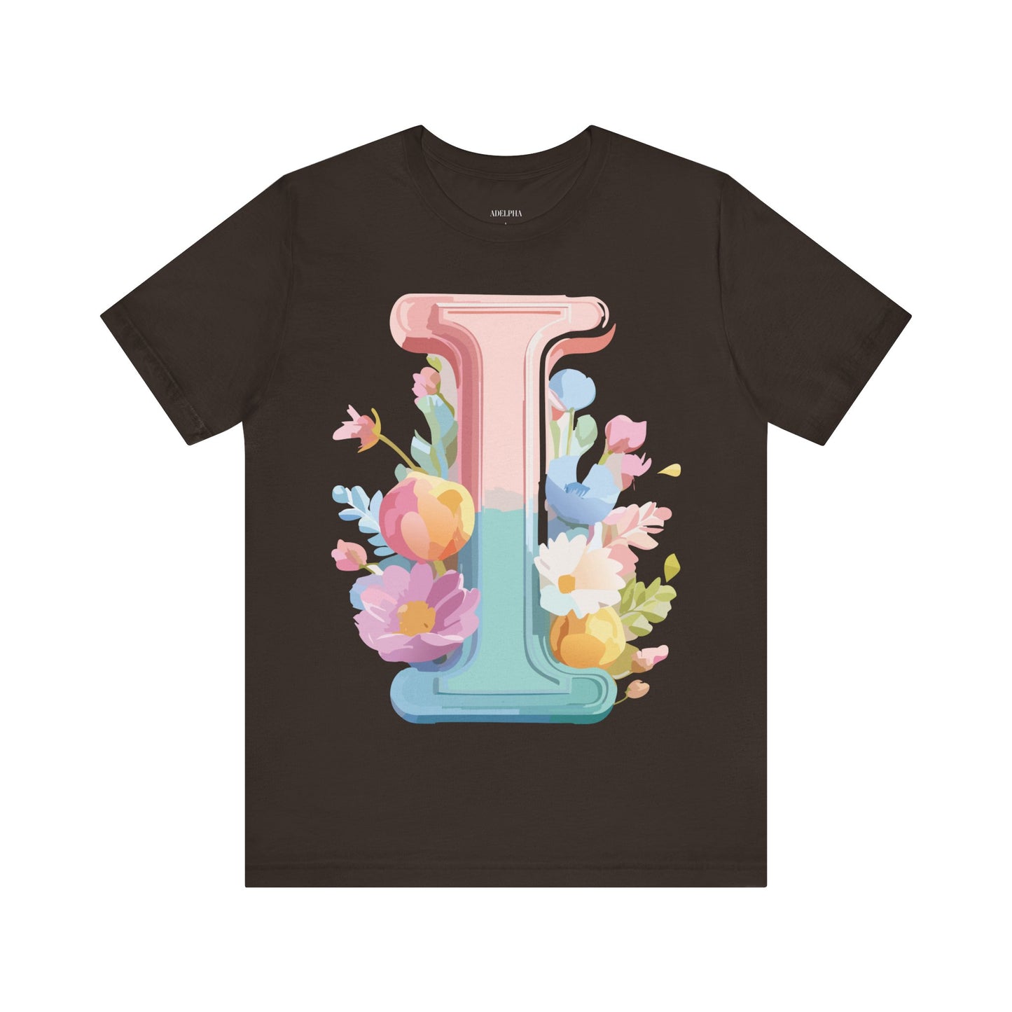 Natural Cotton Tee Shirt - Letters Collection - I Printify