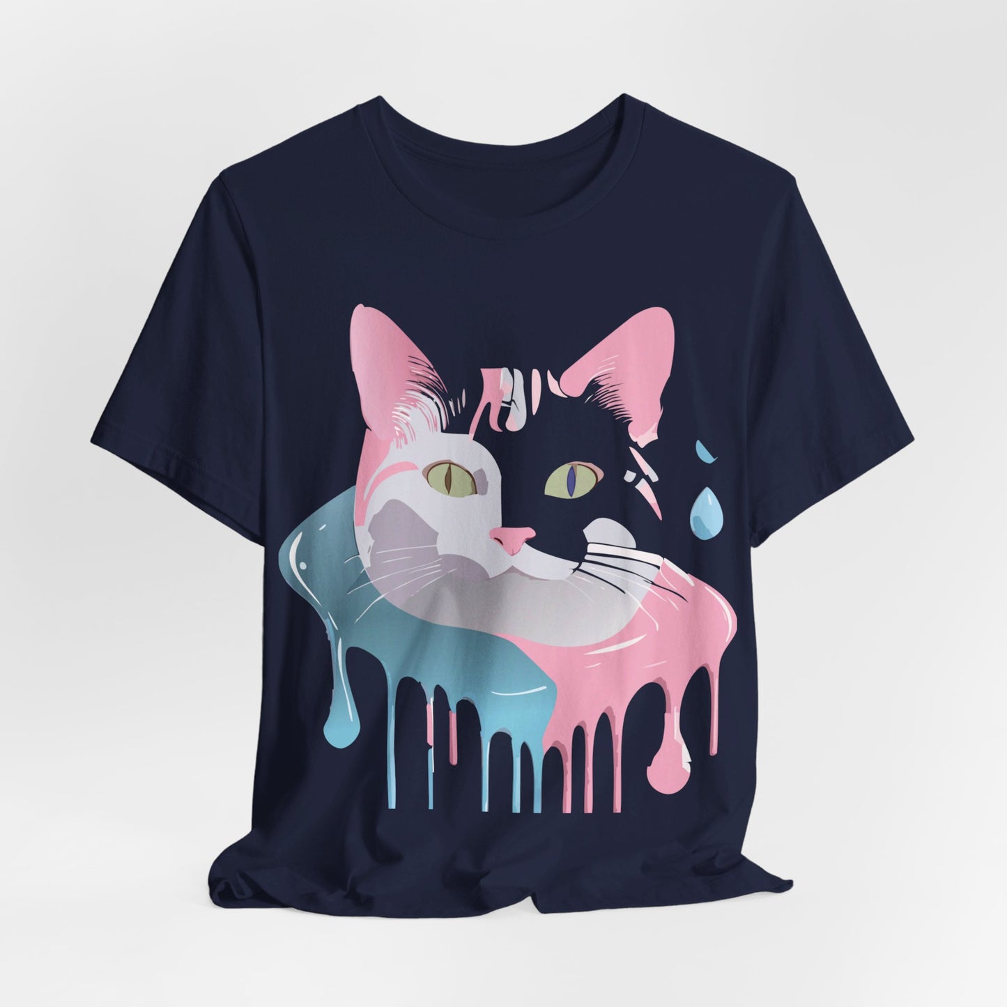 Natural Cotton Tee Shirt with Cat Printify