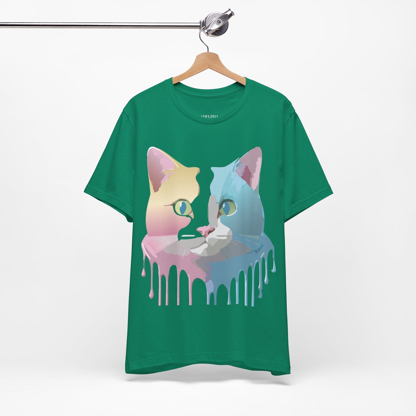 Natural Cotton Tee Shirt with Cat Printify