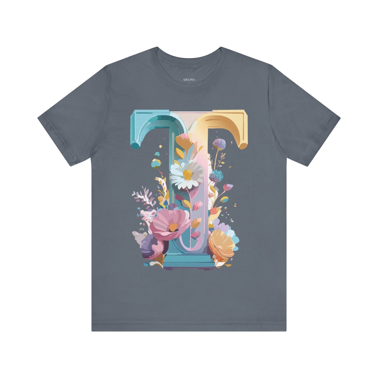 Natural Cotton Tee Shirt - Letters Collection - T Printify