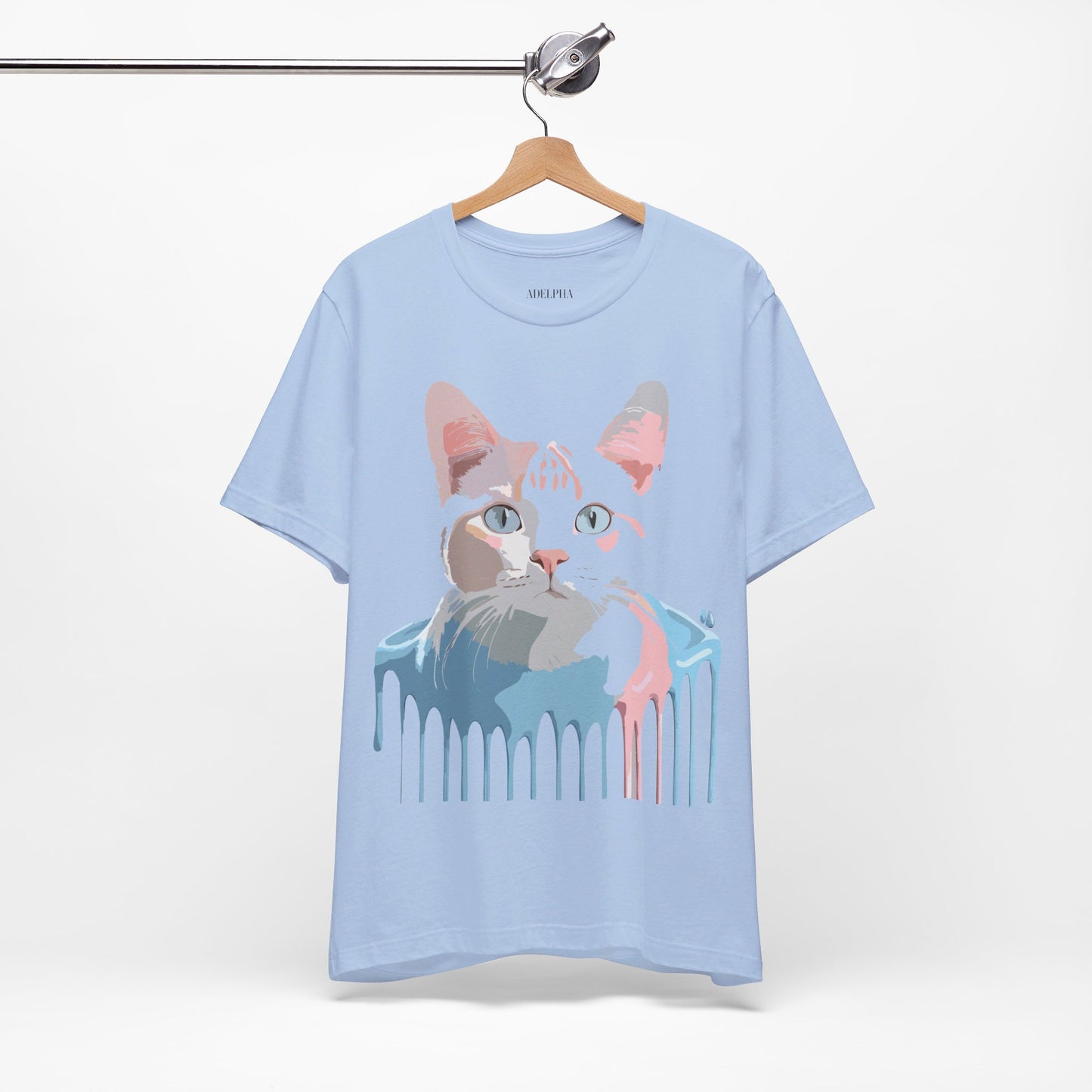 Natural Cotton Tee Shirt with Cat Printify