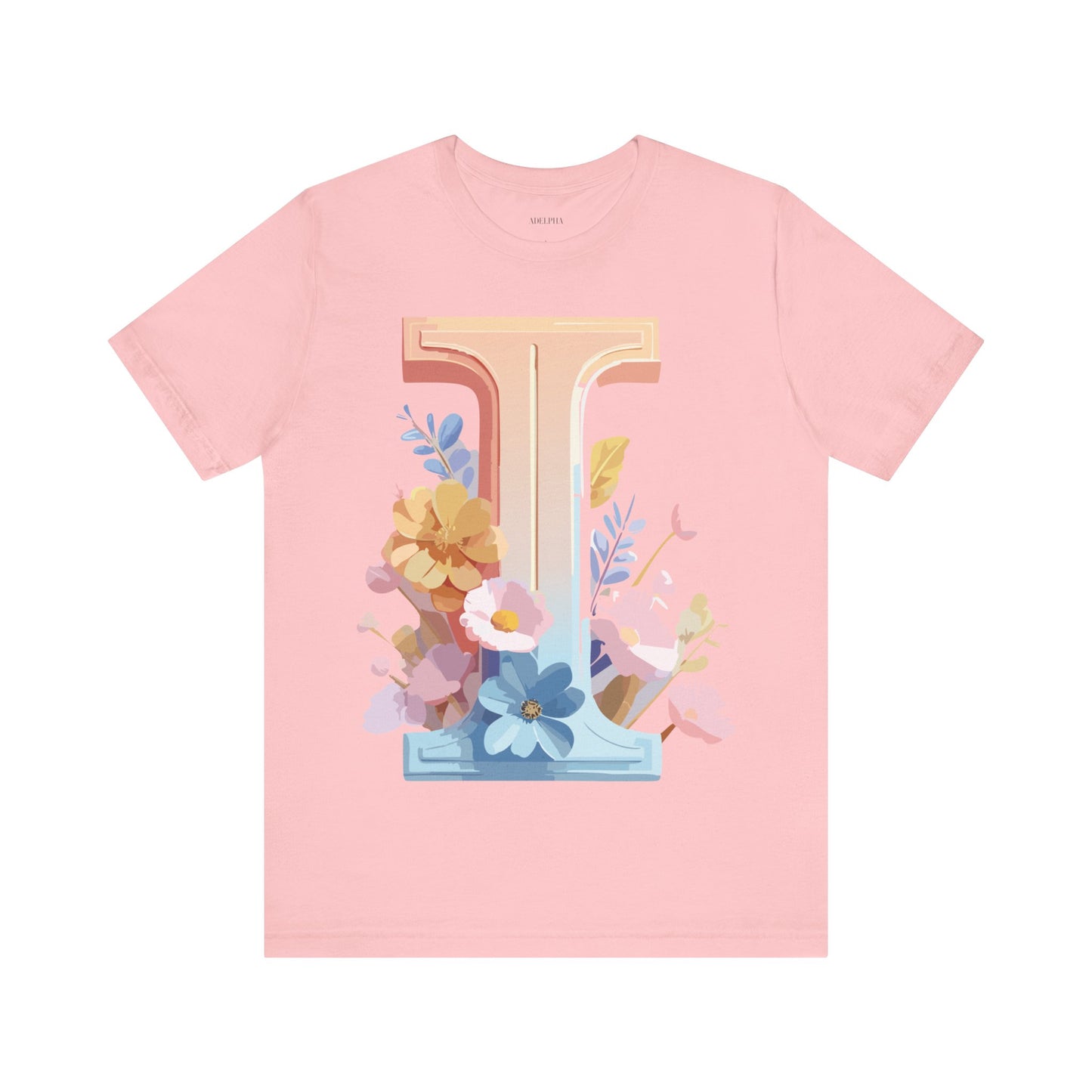 Natural Cotton Tee Shirt - Letters Collection - I Printify