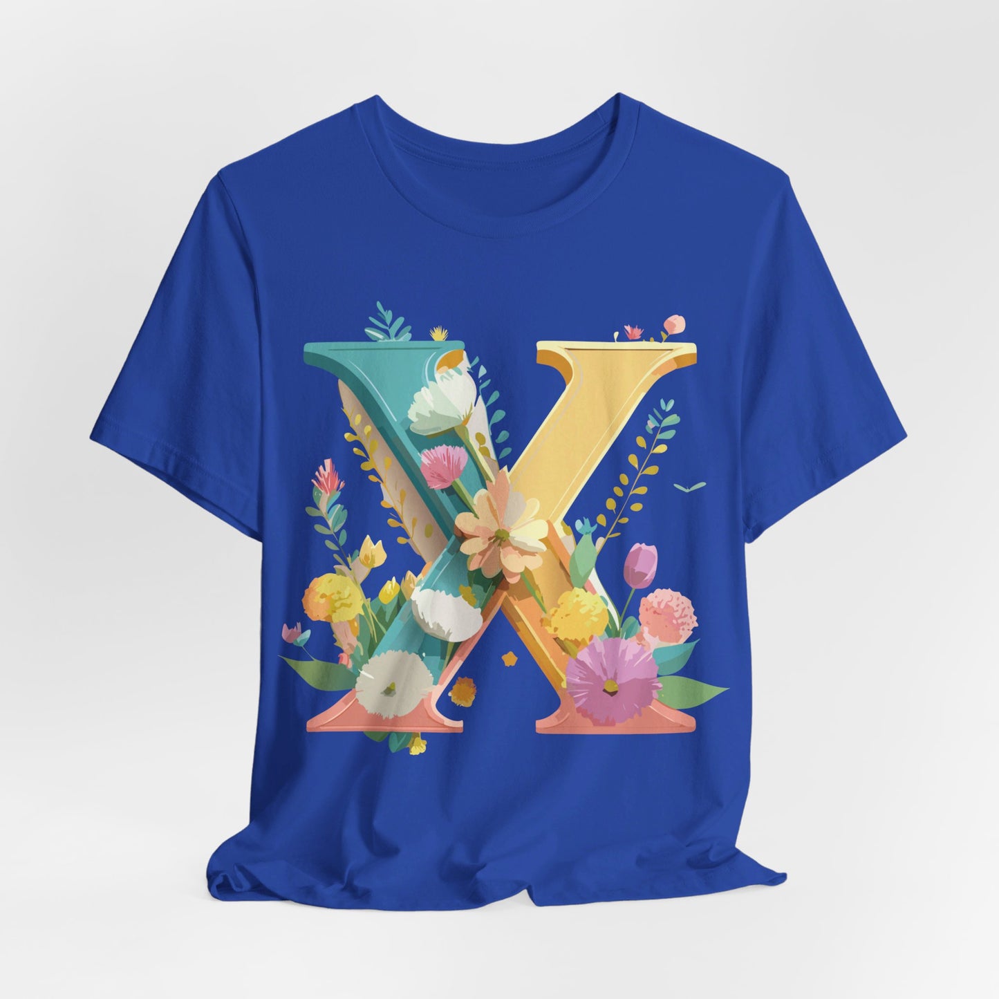 Natural Cotton Tee Shirt - Letters Collection - X Printify