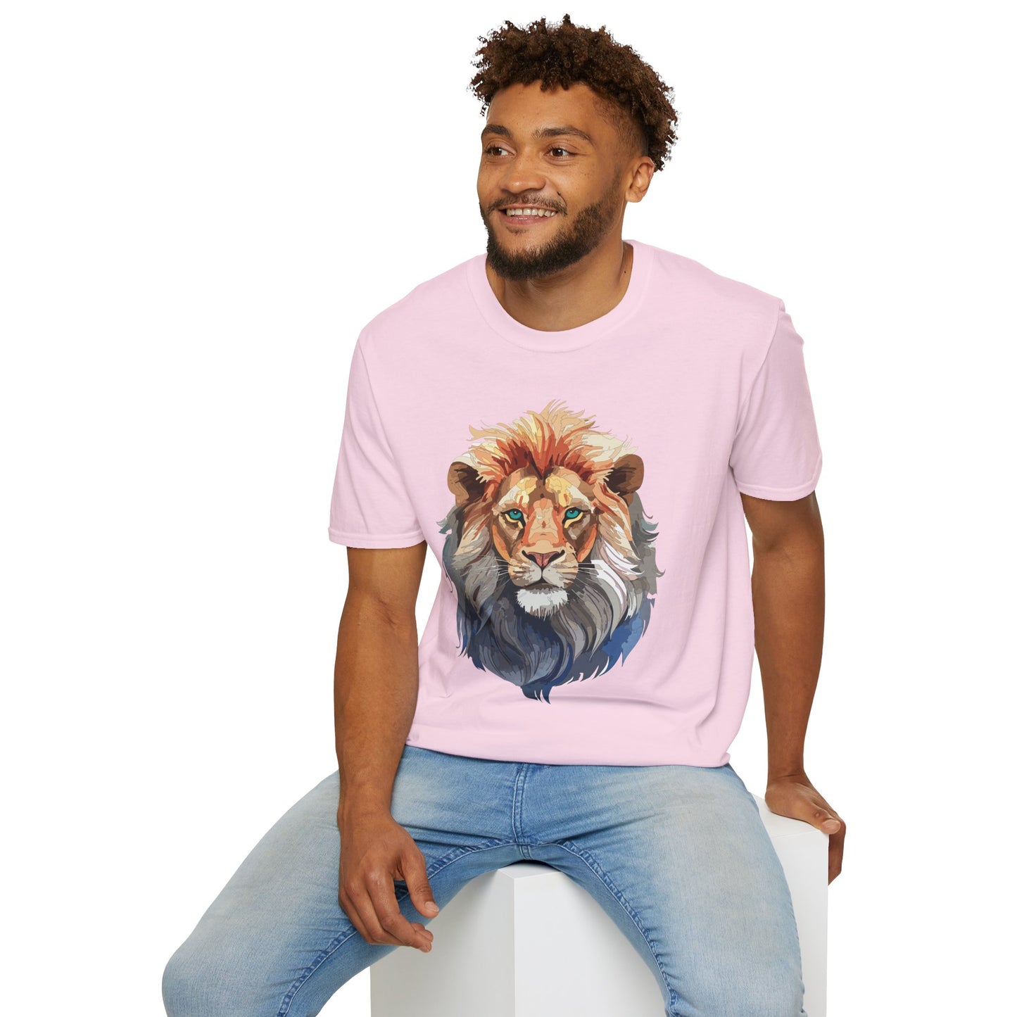 Lion Shirt, Shirt with Lion, Floral Lion Tee, Shirt with Animals