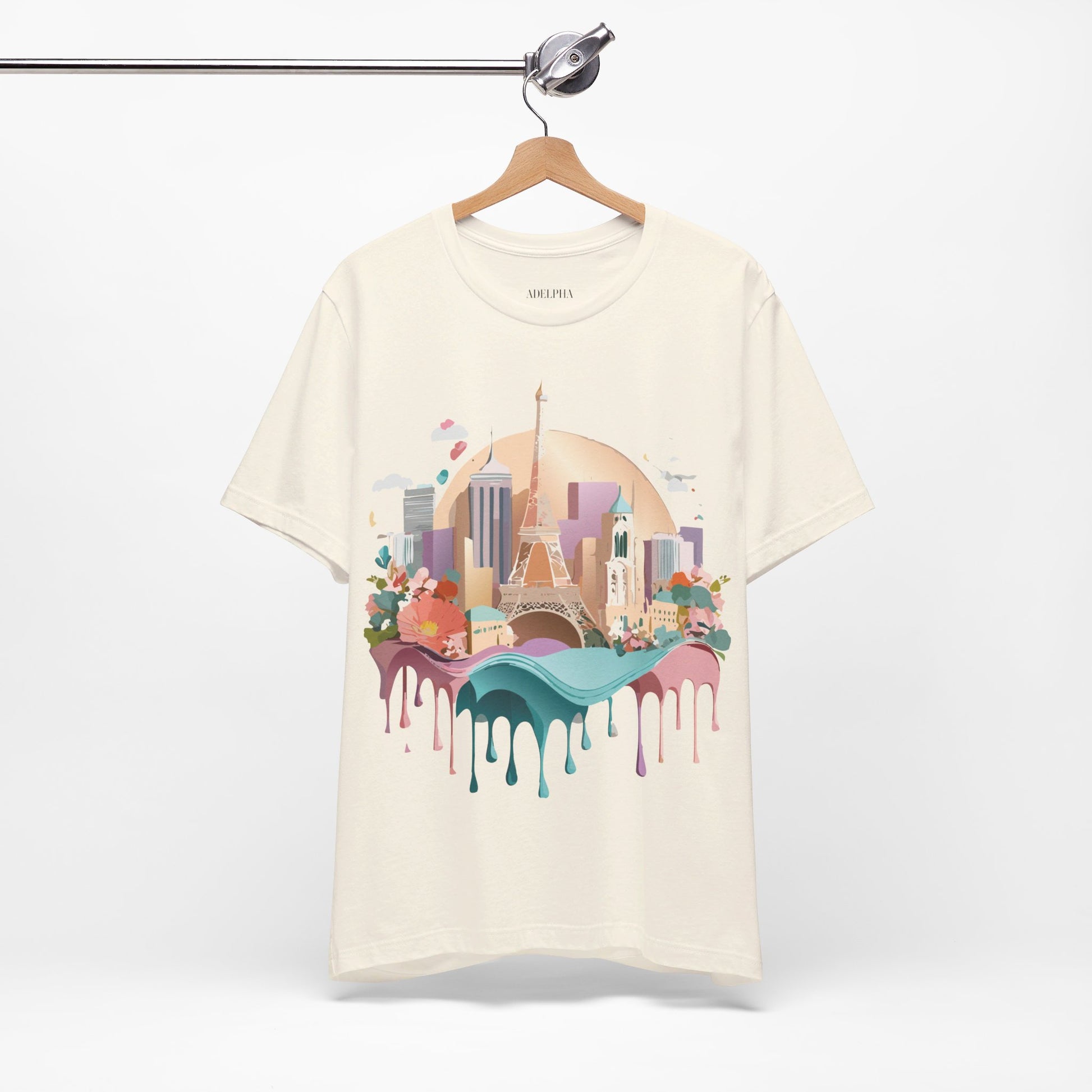 Natural Cotton Tee Shirt - Beautiful Places Collection - Paris Printify
