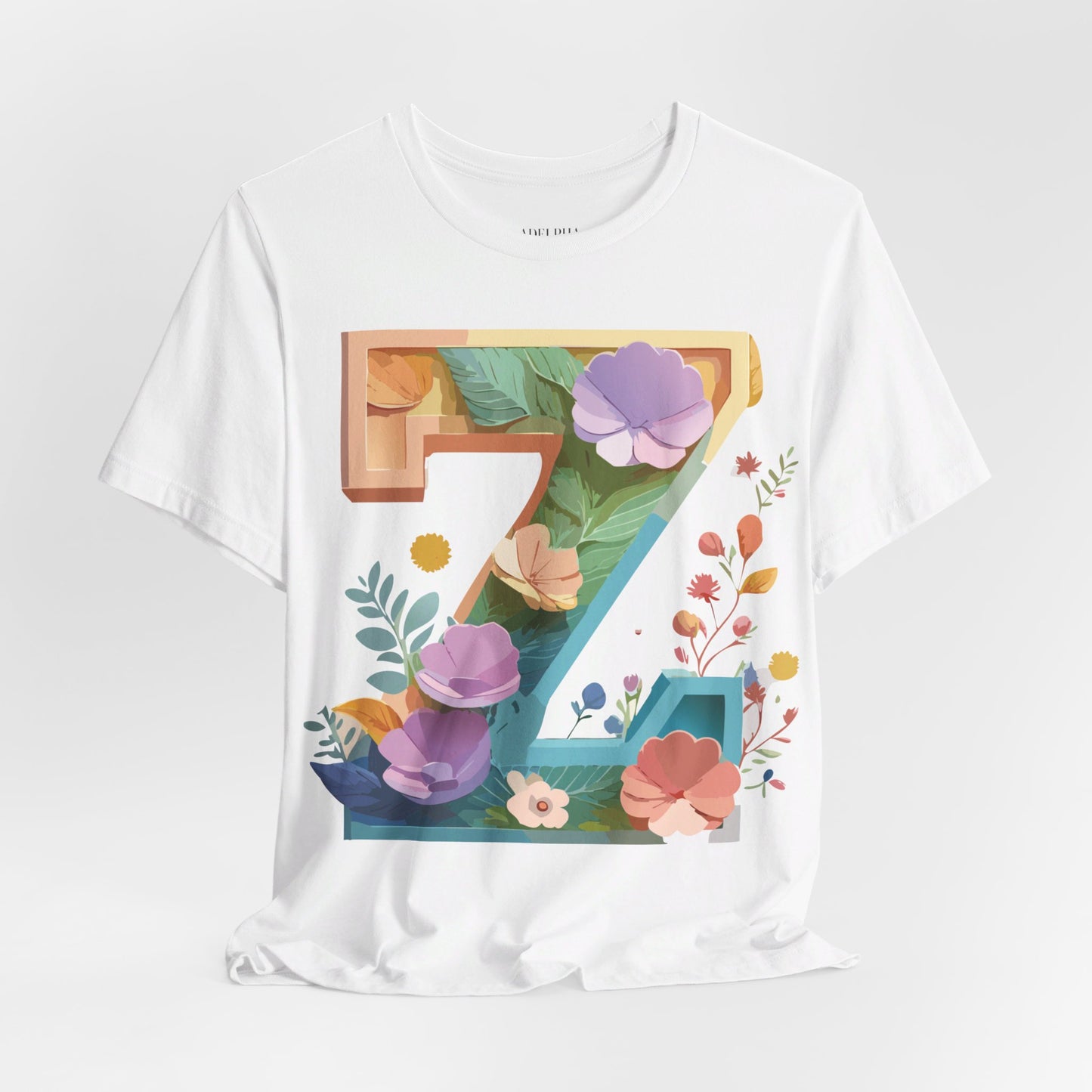 Natural Cotton Tee Shirt - Letters Collection - Z Printify