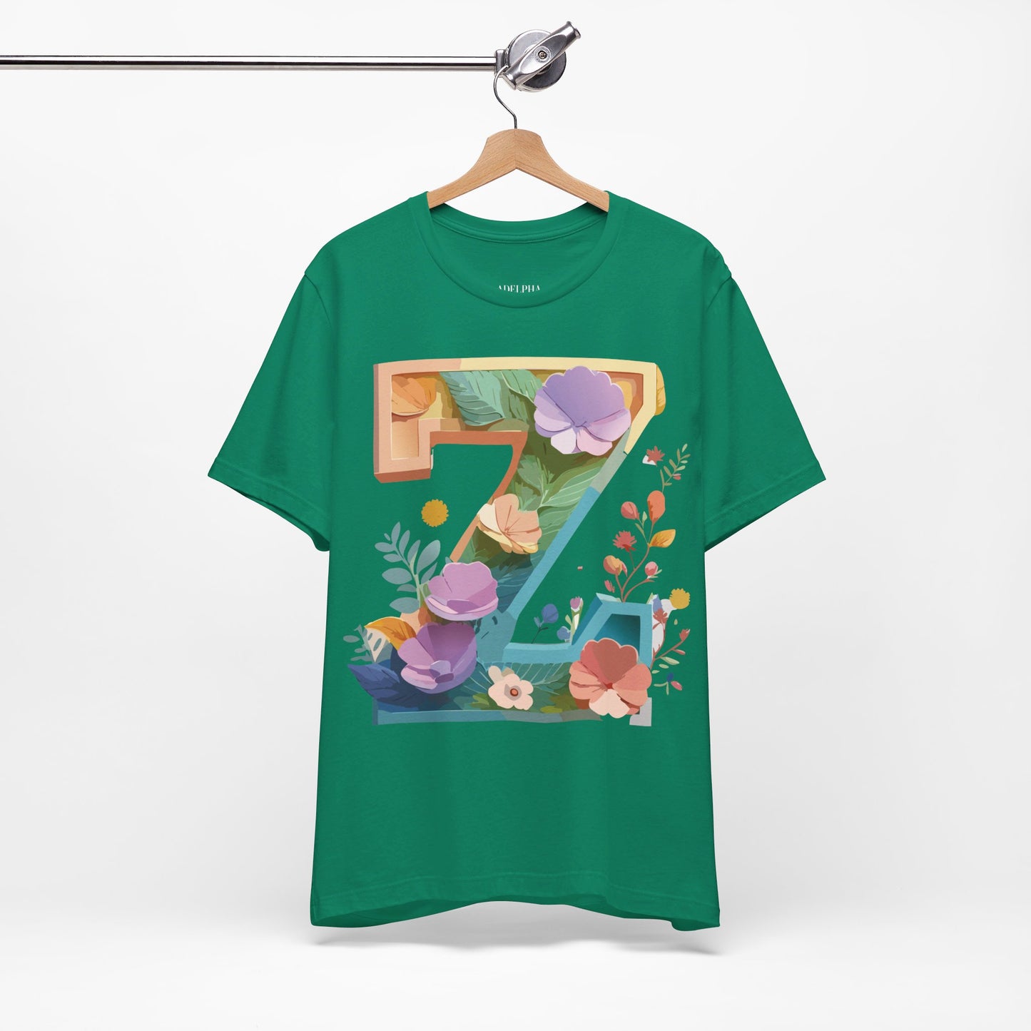 Natural Cotton Tee Shirt - Letters Collection - Z Printify