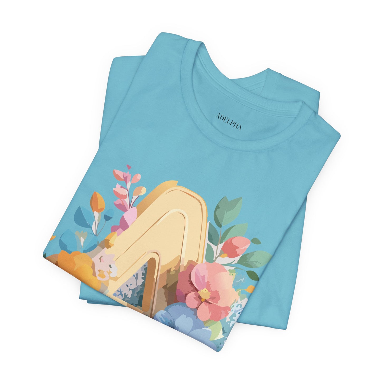 Natural Cotton Tee Shirt - Letters Collection - A Printify