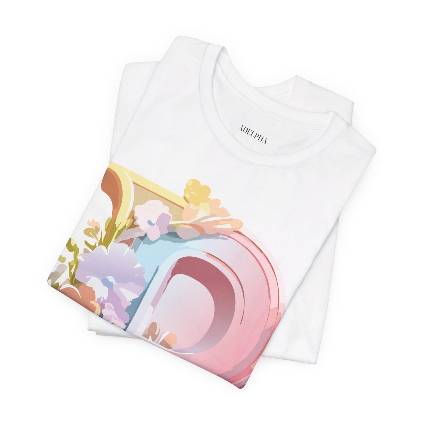 Natural Cotton Tee Shirt - Letters Collection - P Printify