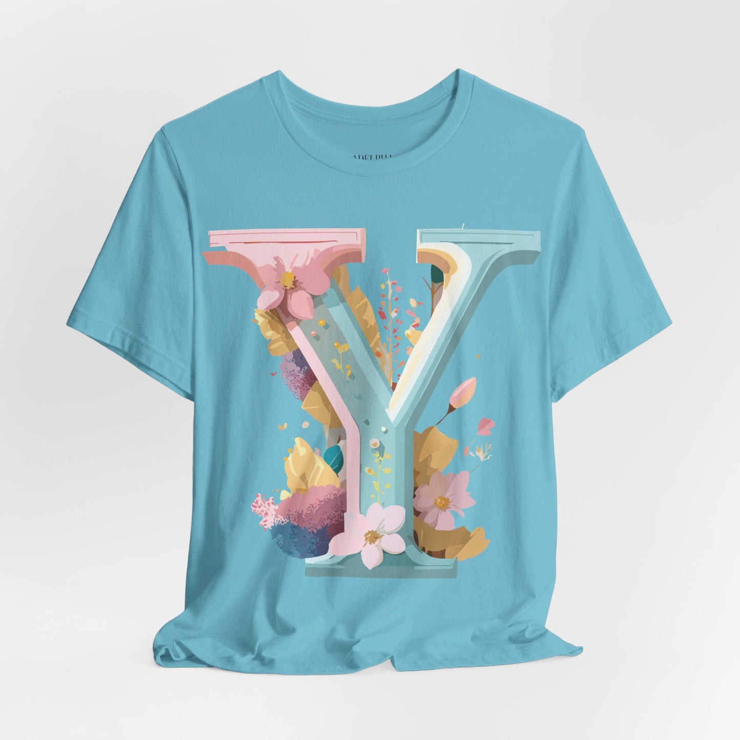 Natural Cotton Tee Shirt - Letters Collection - Y Printify