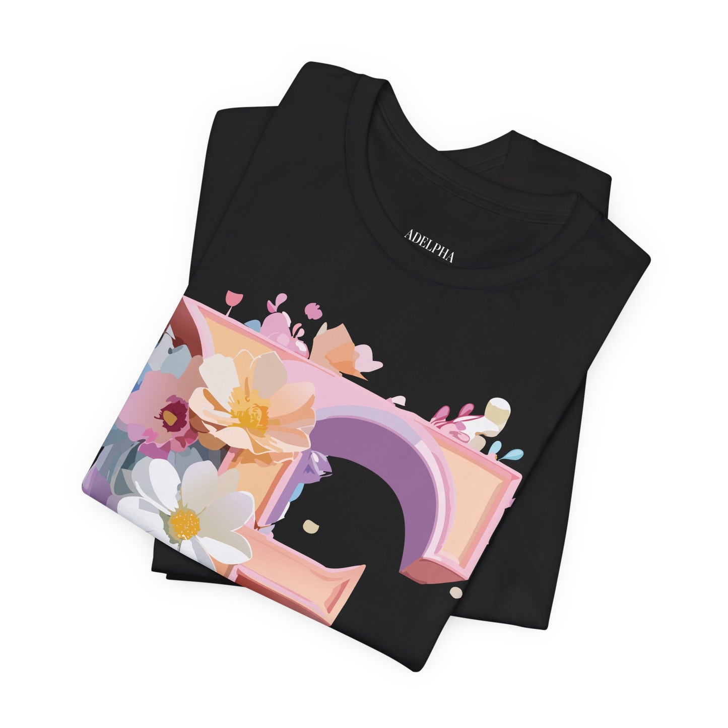 Natural Cotton Tee Shirt - Letters Collection - E Printify