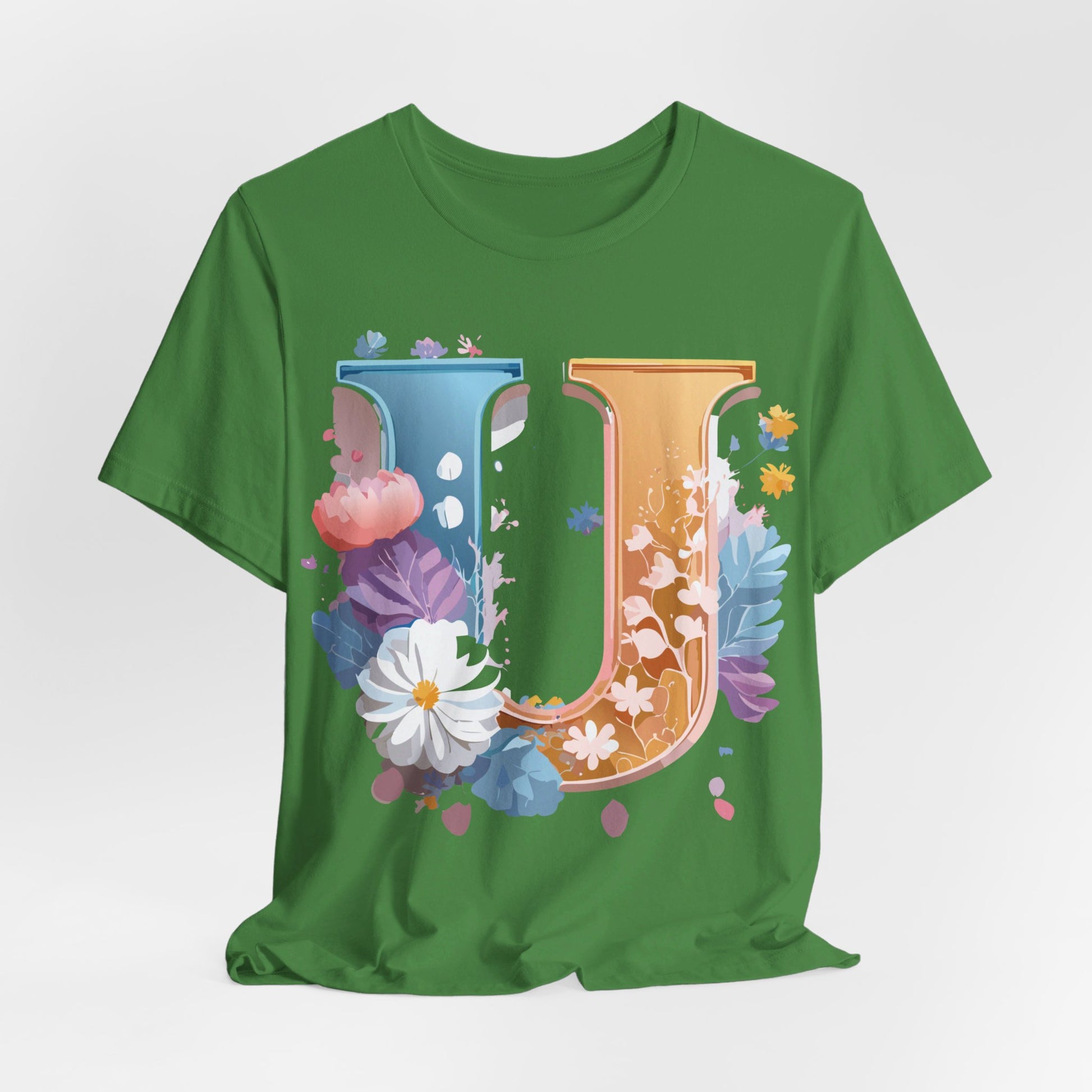 Natural Cotton Tee Shirt - Letters Collection - U Printify