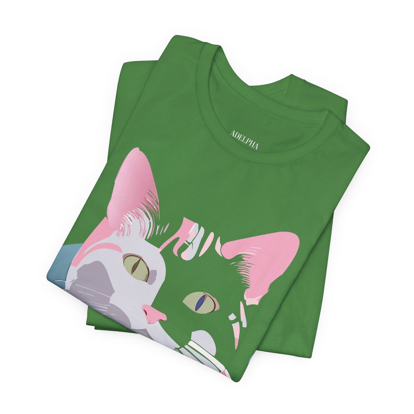 Natural Cotton Tee Shirt with Cat Printify
