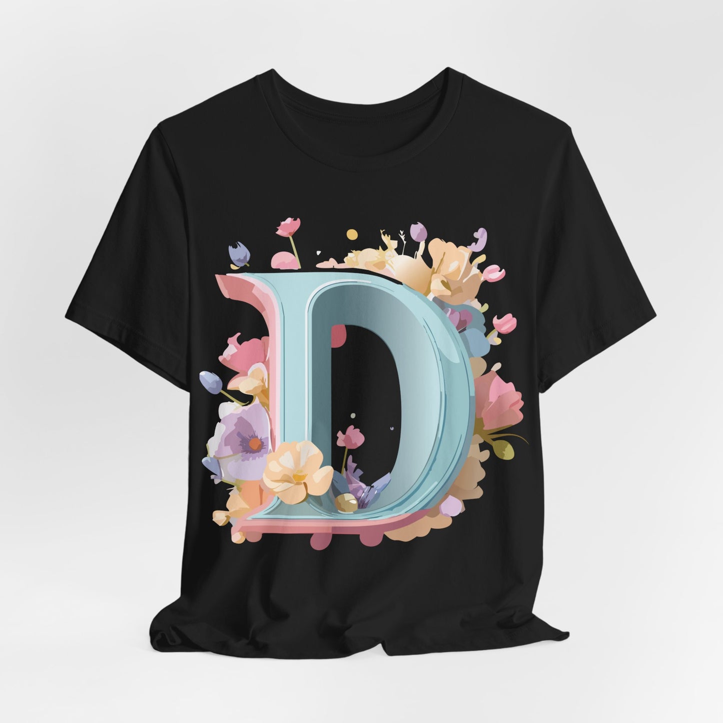 Natural Cotton Tee Shirt - Letters Collection - D Printify