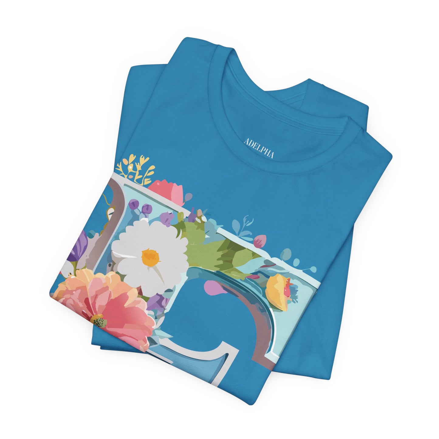 Natural Cotton Tee Shirt - Letters Collection - F Printify