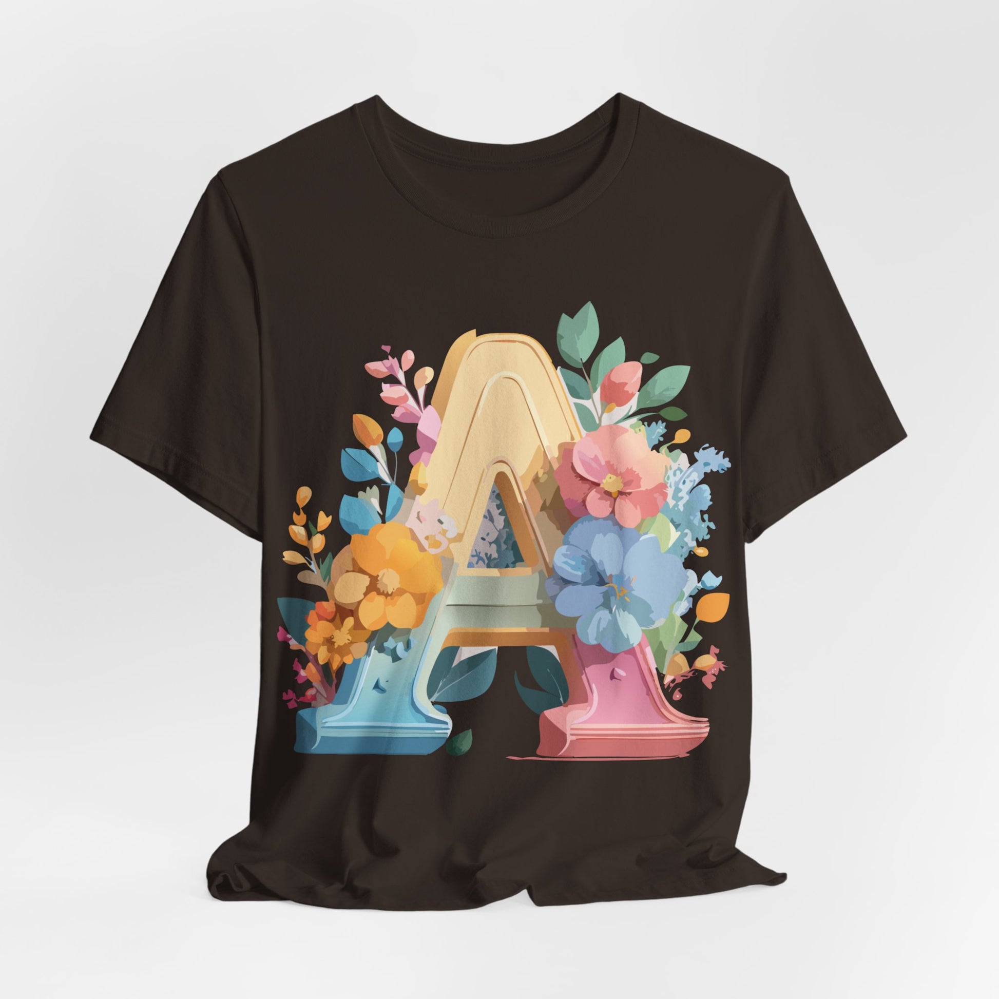 Natural Cotton Tee Shirt - Letters Collection - A Printify