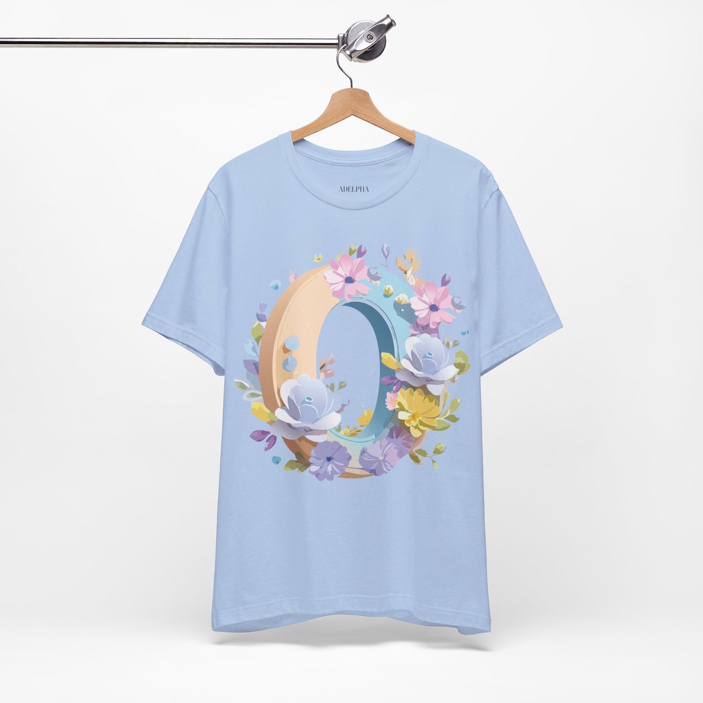 Natural Cotton Tee Shirt - Letters Collection - O Printify