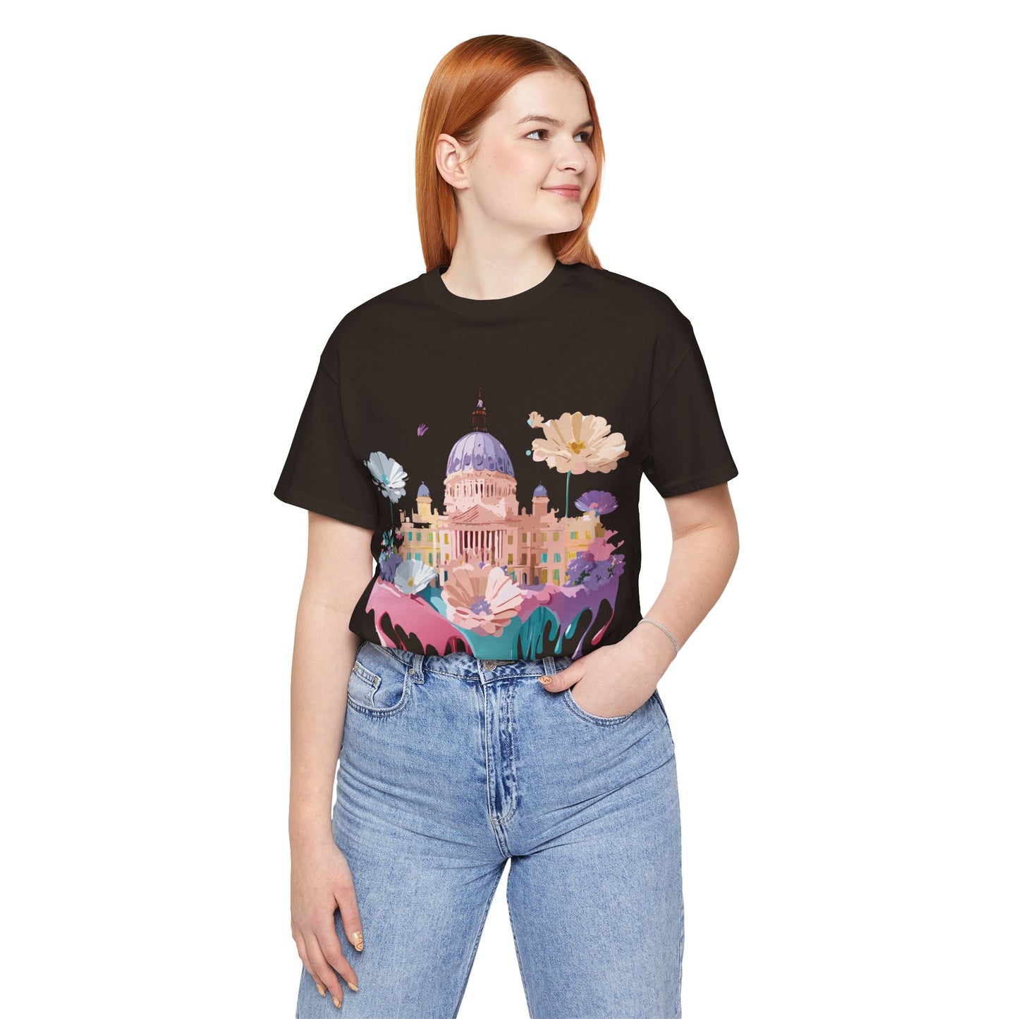 Natural Cotton Tee Shirt - Beautiful Places Collection - Madrid Printify