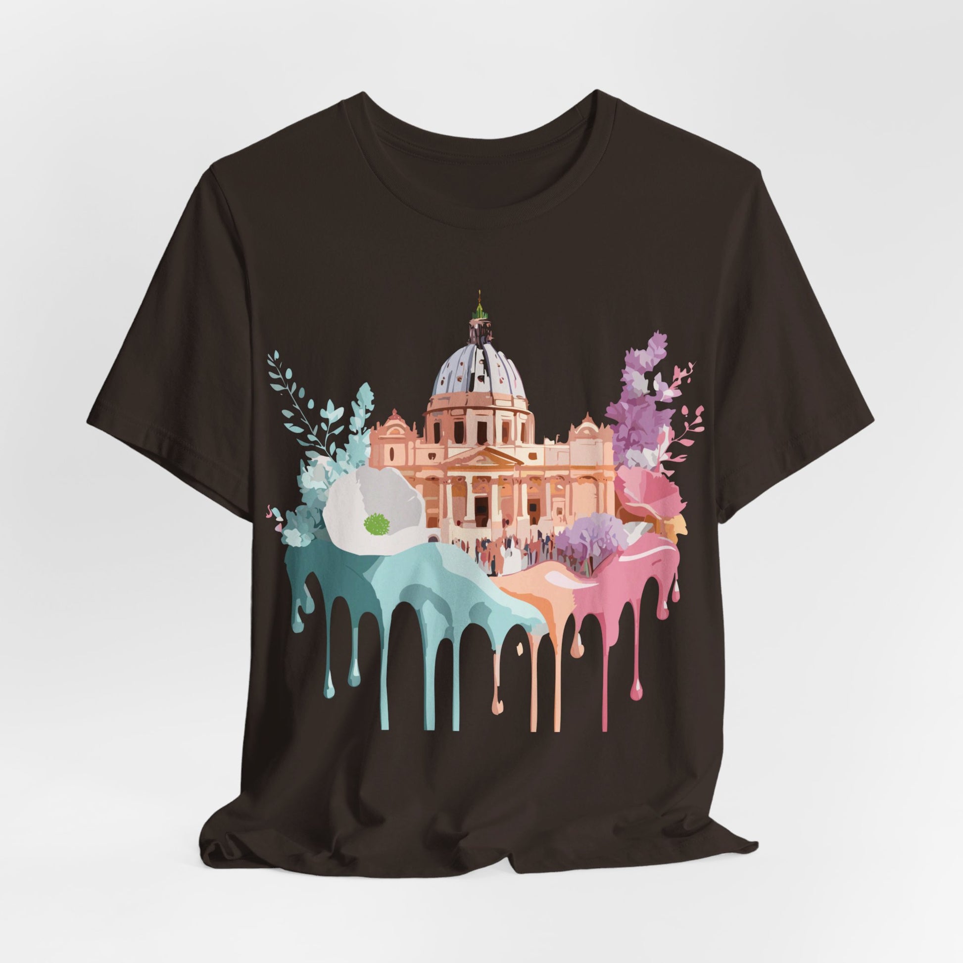 Natural Cotton Tee Shirt - Beautiful Places Collection - Rome Printify