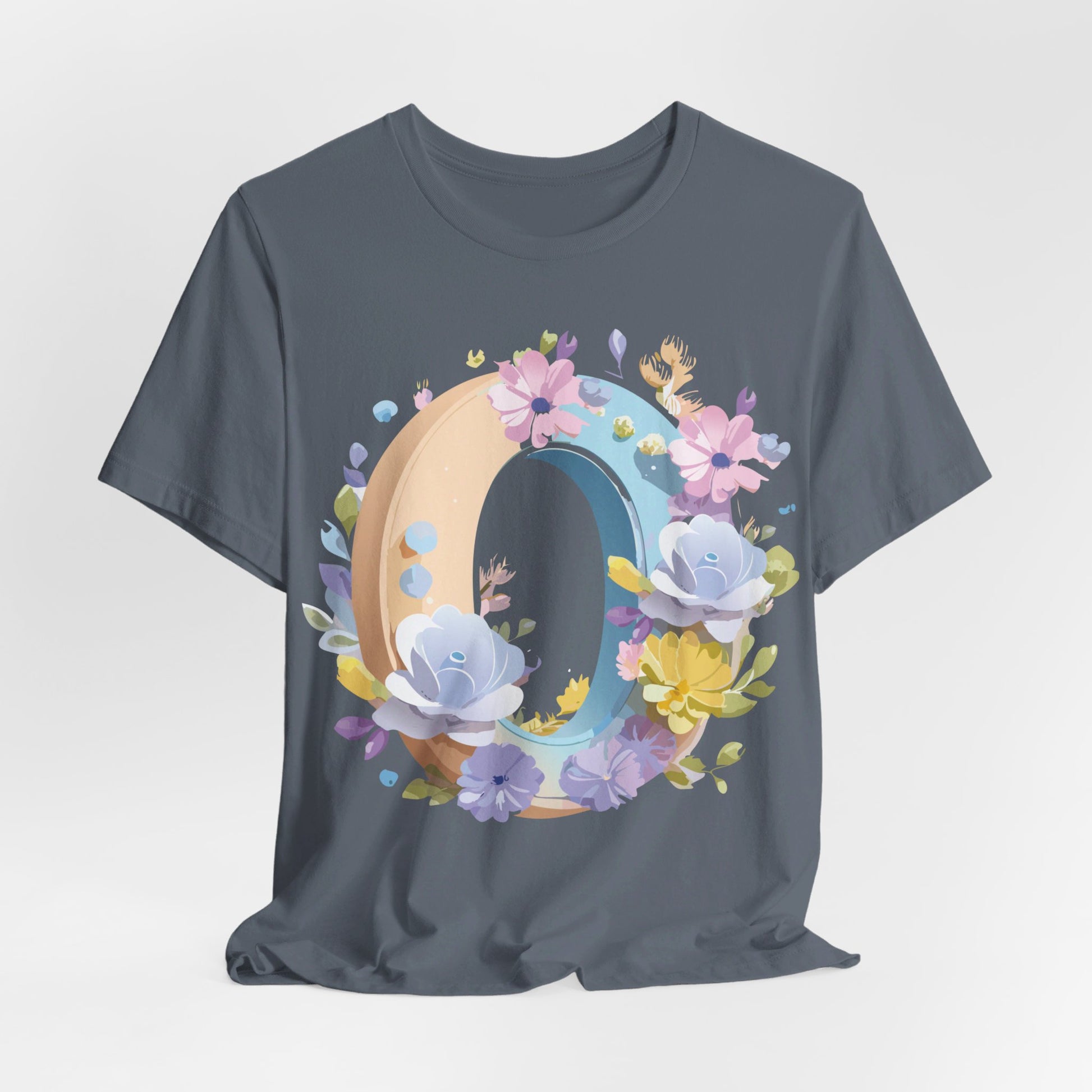 Natural Cotton Tee Shirt - Letters Collection - O Printify