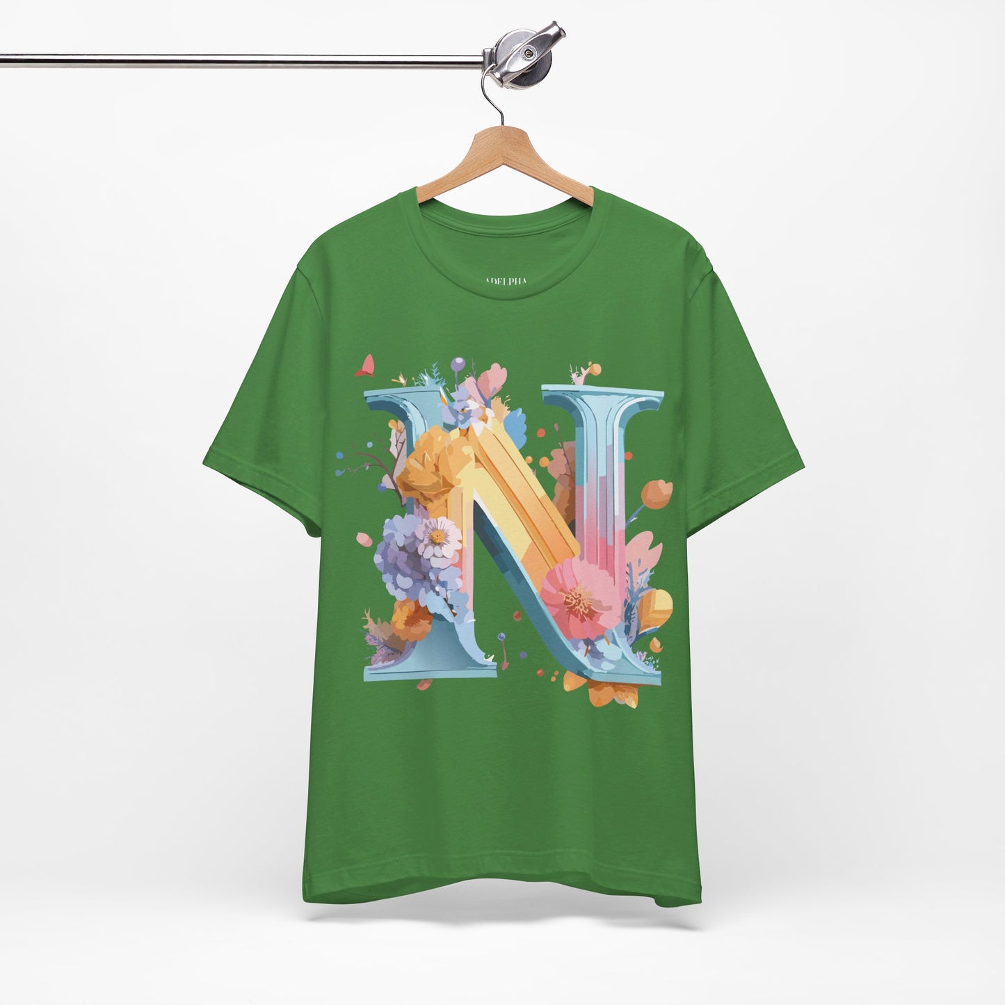 Natural Cotton Tee Shirt - Letters Collection - N Printify
