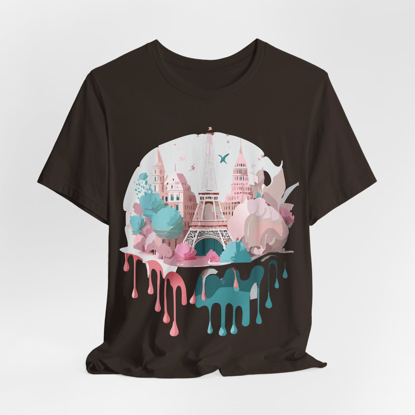 Natural Cotton Tee Shirt - Beautiful Places Collection - Paris Printify