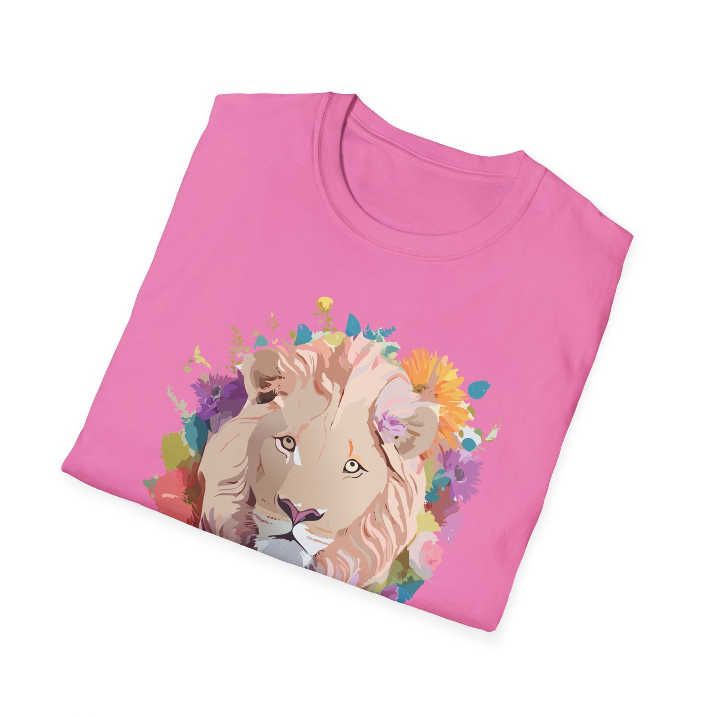 Lion Shirt, Shirt with Lion, Floral Lion Tee, Shirt with Animals