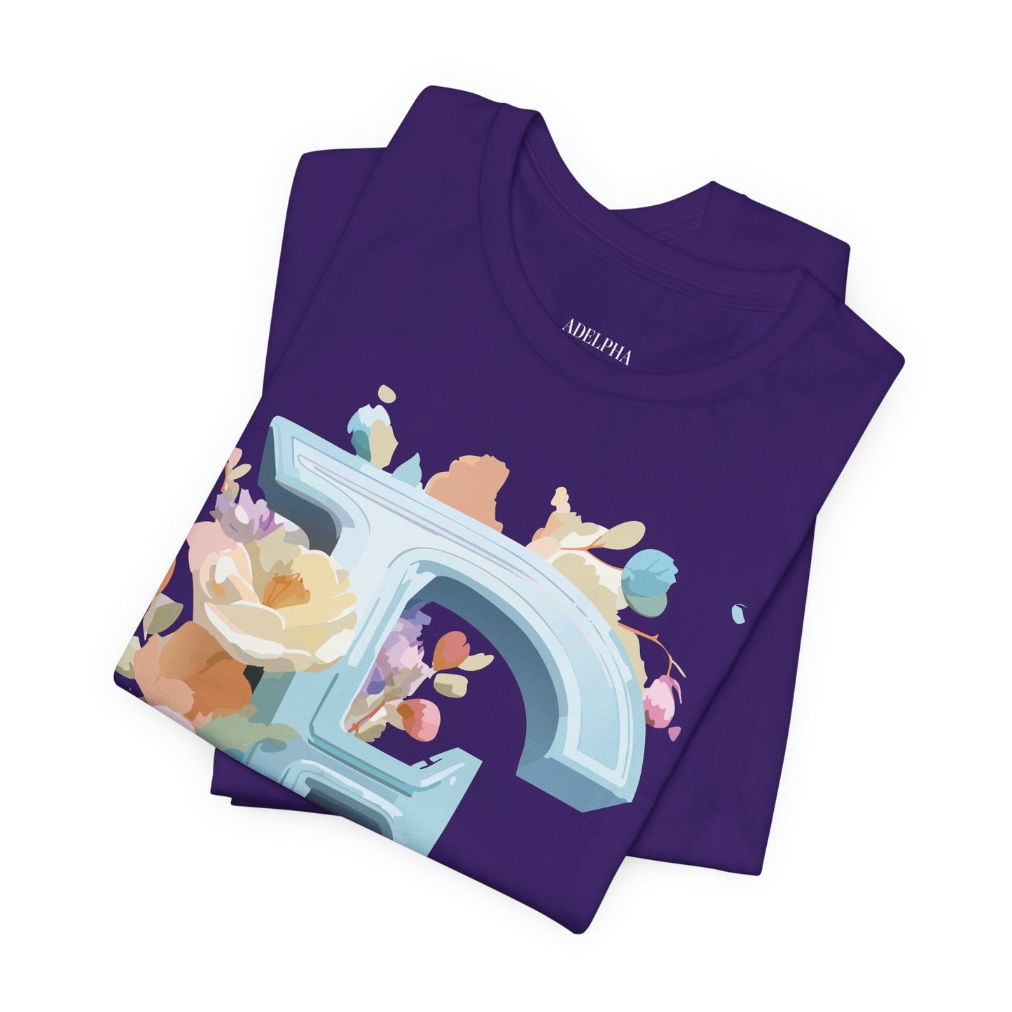 Natural Cotton Tee Shirt - Letters Collection - E Printify