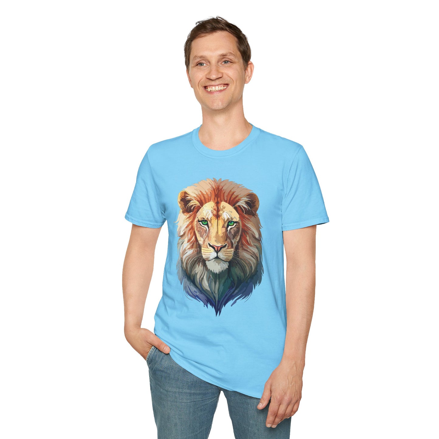 Lion Shirt, Shirt with Lion, Floral Lion Tee, Shirt with Animals