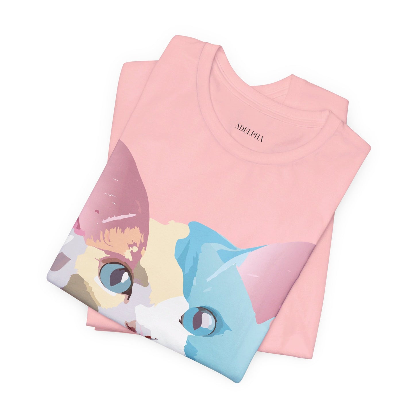 Natural Cotton Tee Shirt with Cat Printify