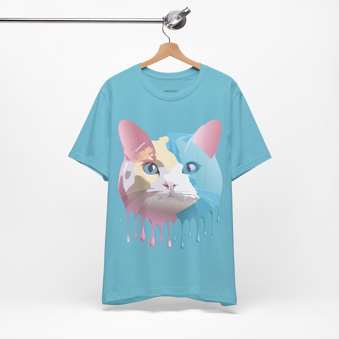 Natural Cotton Tee Shirt with Cat Printify