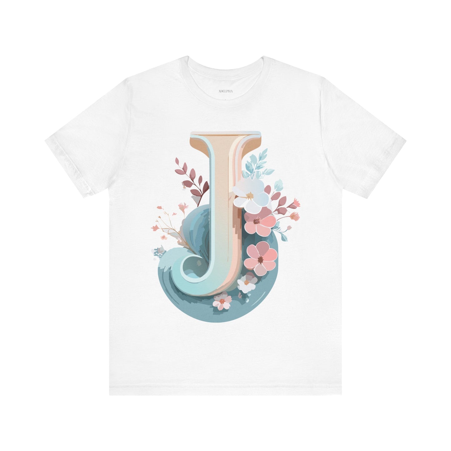 Natural Cotton Tee Shirt - Letters Collection - J Printify